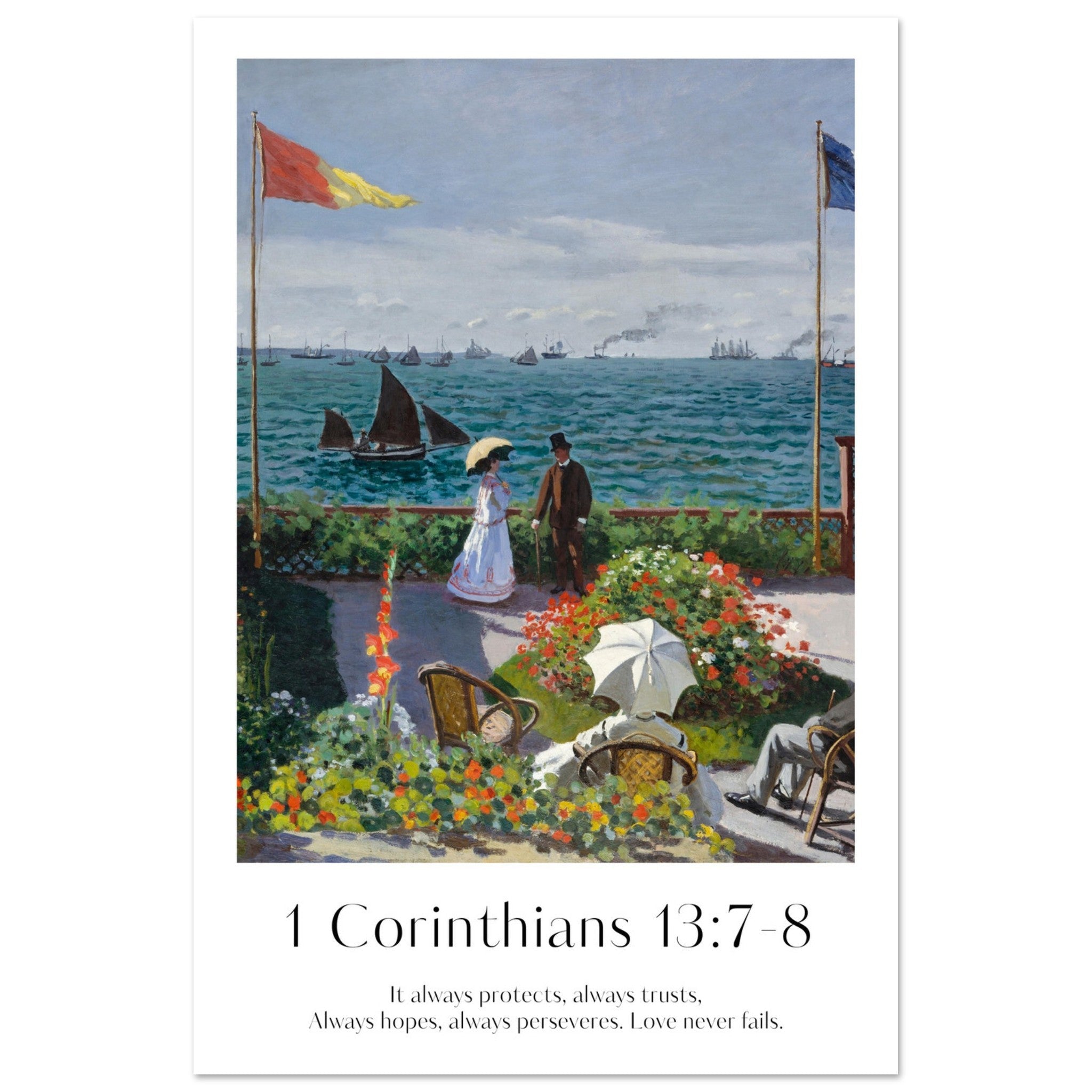 1 Corinthians 13:7-8 Print - The Christian Art Company