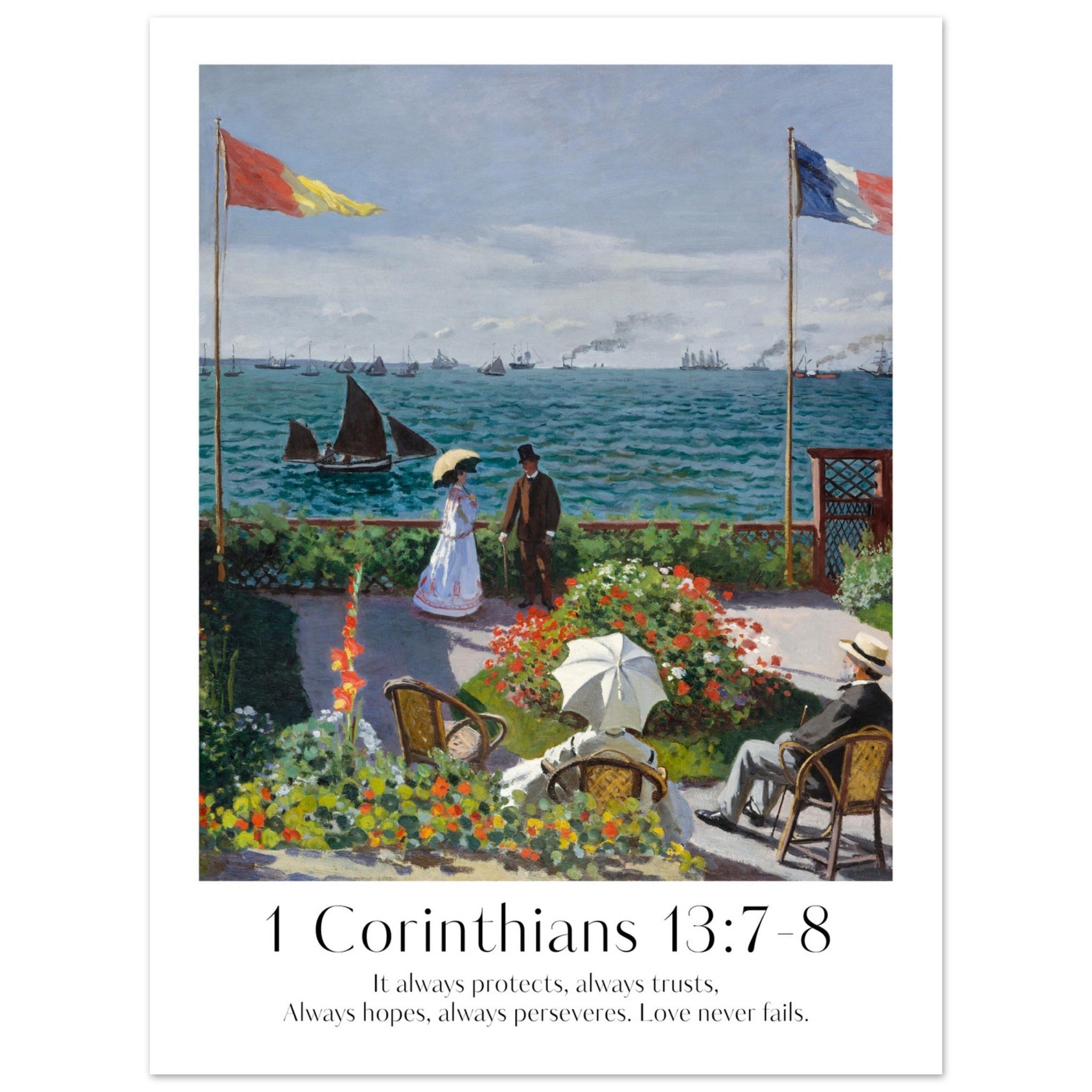 1 Corinthians 13:7-8 Print - The Christian Art Company