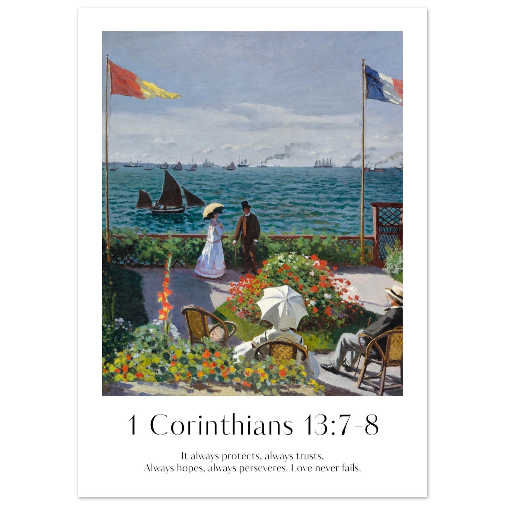 1 Corinthians 13:7-8 Print - The Christian Art Company