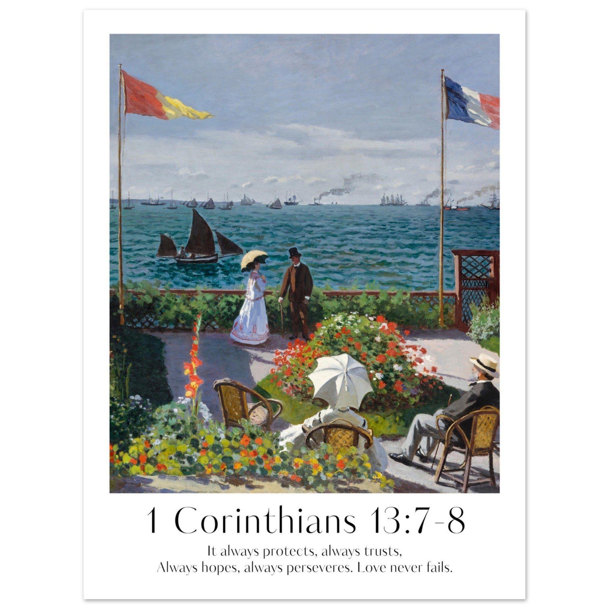 1 Corinthians 13:7-8 Print - The Christian Art Company