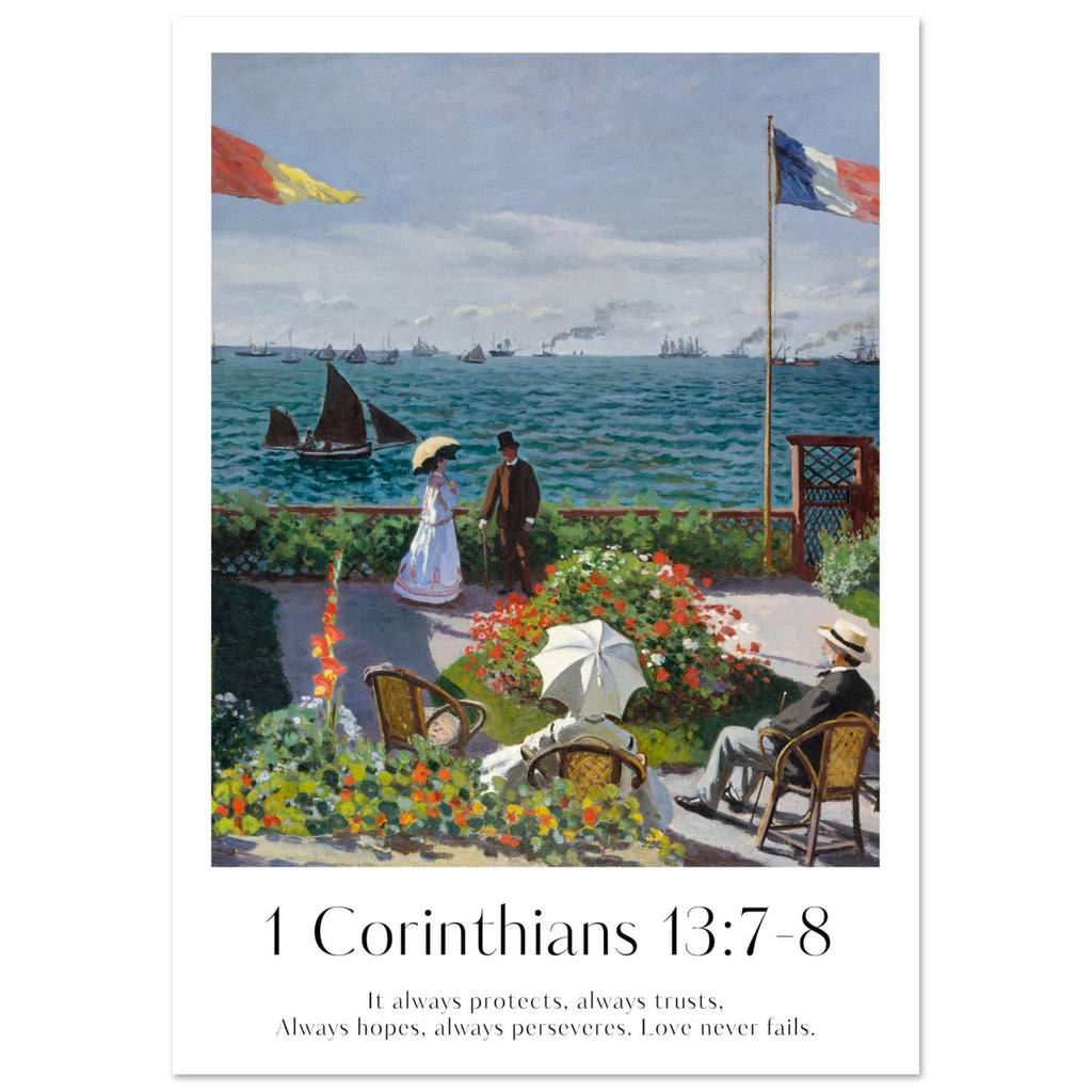 1 Corinthians 13:7-8 Print - The Christian Art Company