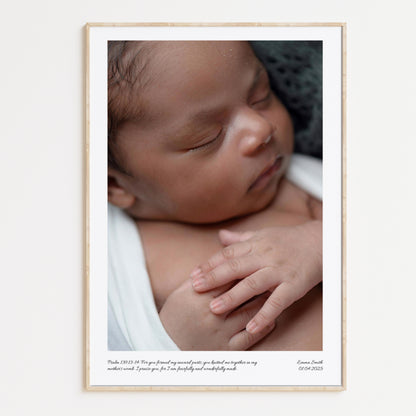 Custom Newborn Print | Psalm 139:14