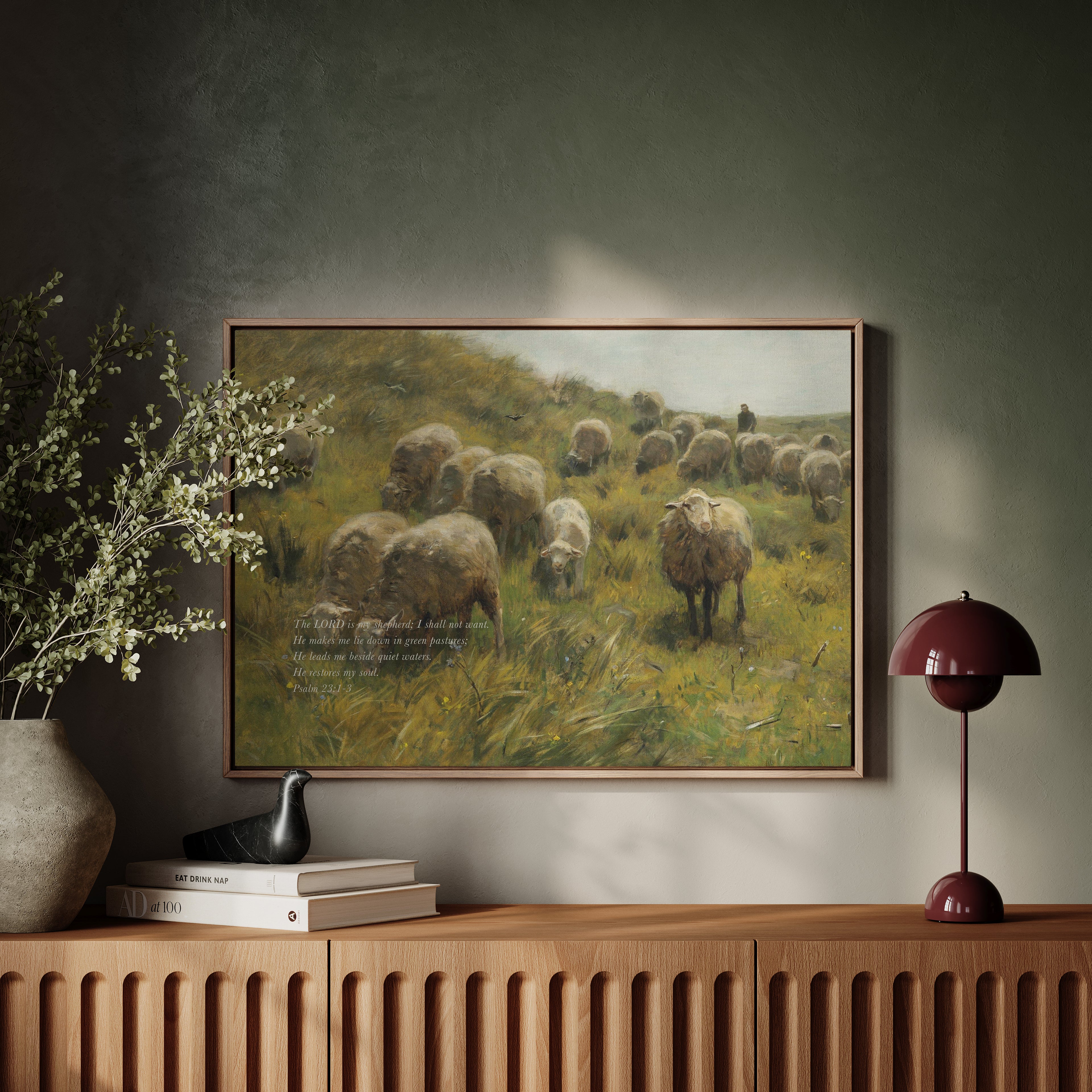 Psalm 23:1-3 | Framed Canvas