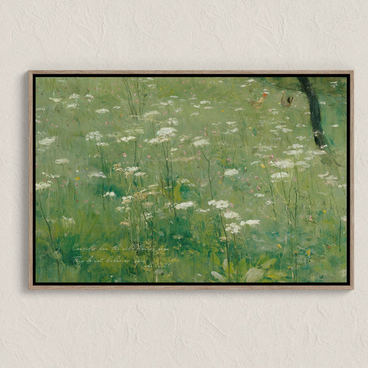 Look At The Wildflowers Grow | Framed Canvas