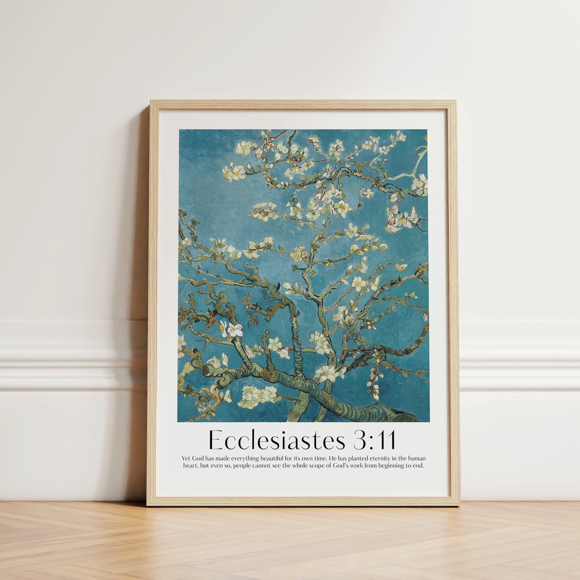 A large custom Christian Print with a beautiful Van Gogh Design and a bible verse