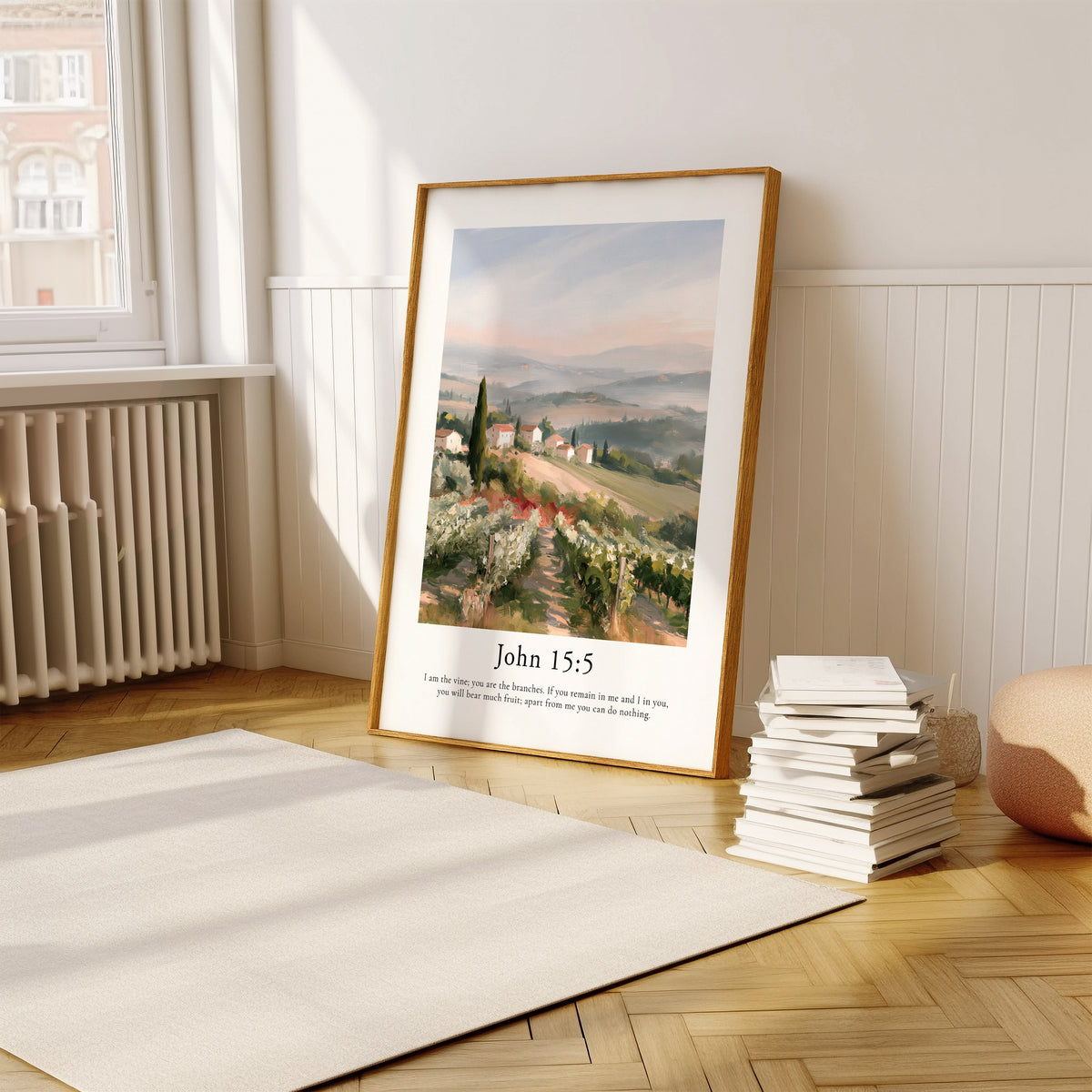 John 15:5 Contemporary Christian Wall Art | Portrait