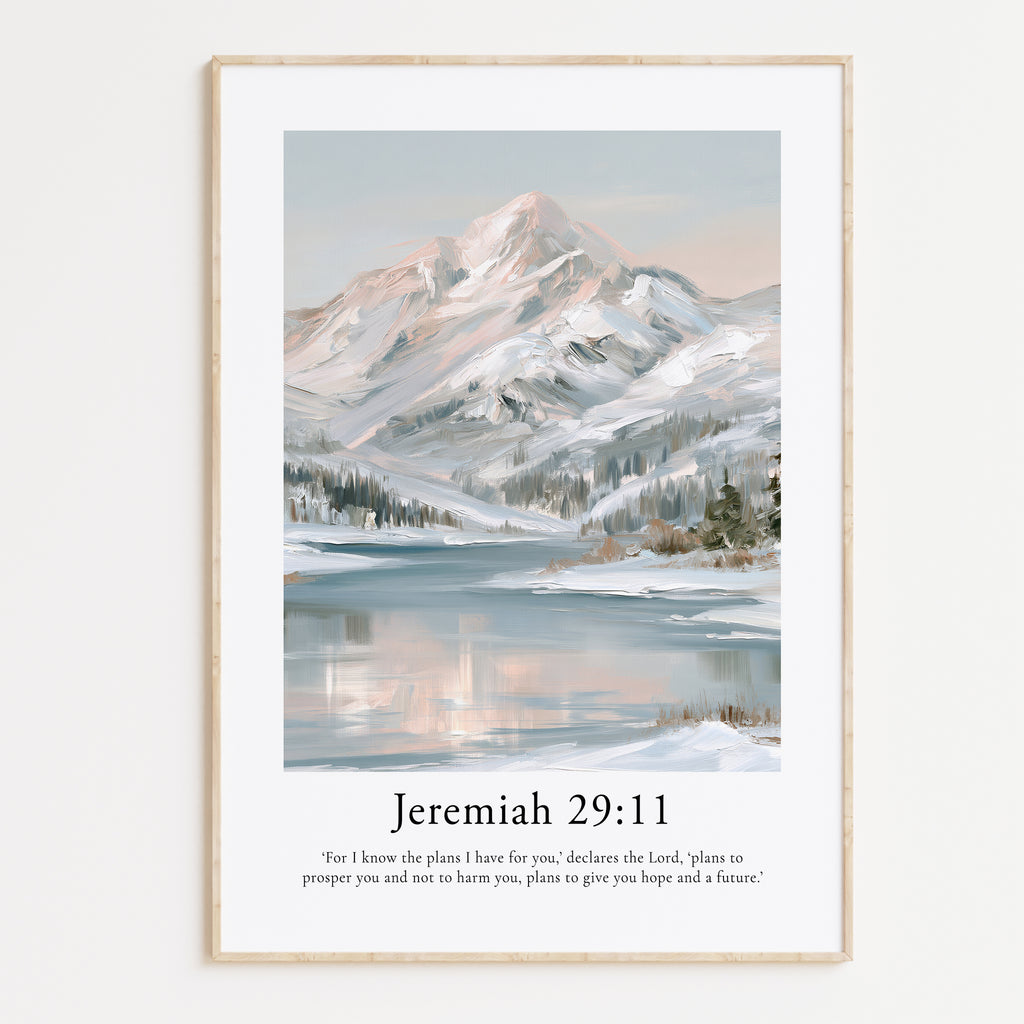 Jeremiah 29:11 Contemporary Christian Wall Art | Portrait