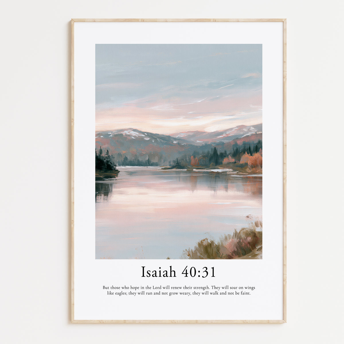Isaiah 40:31 Contemporary Christian Wall Art | Portrait