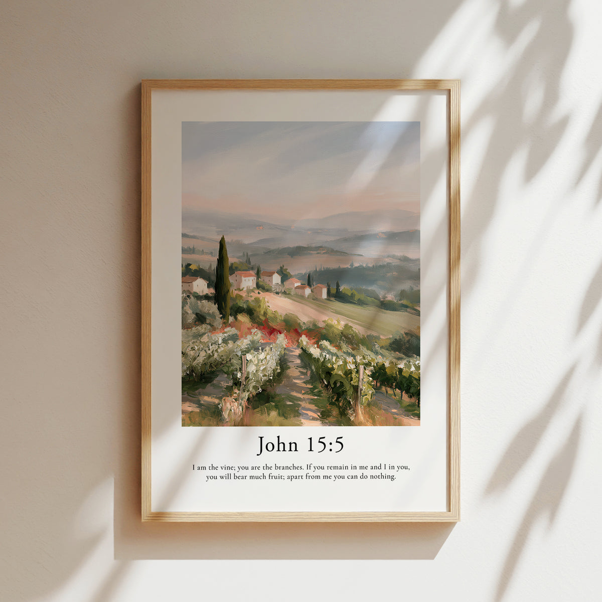 John 15:5 Contemporary Christian Wall Art | Portrait