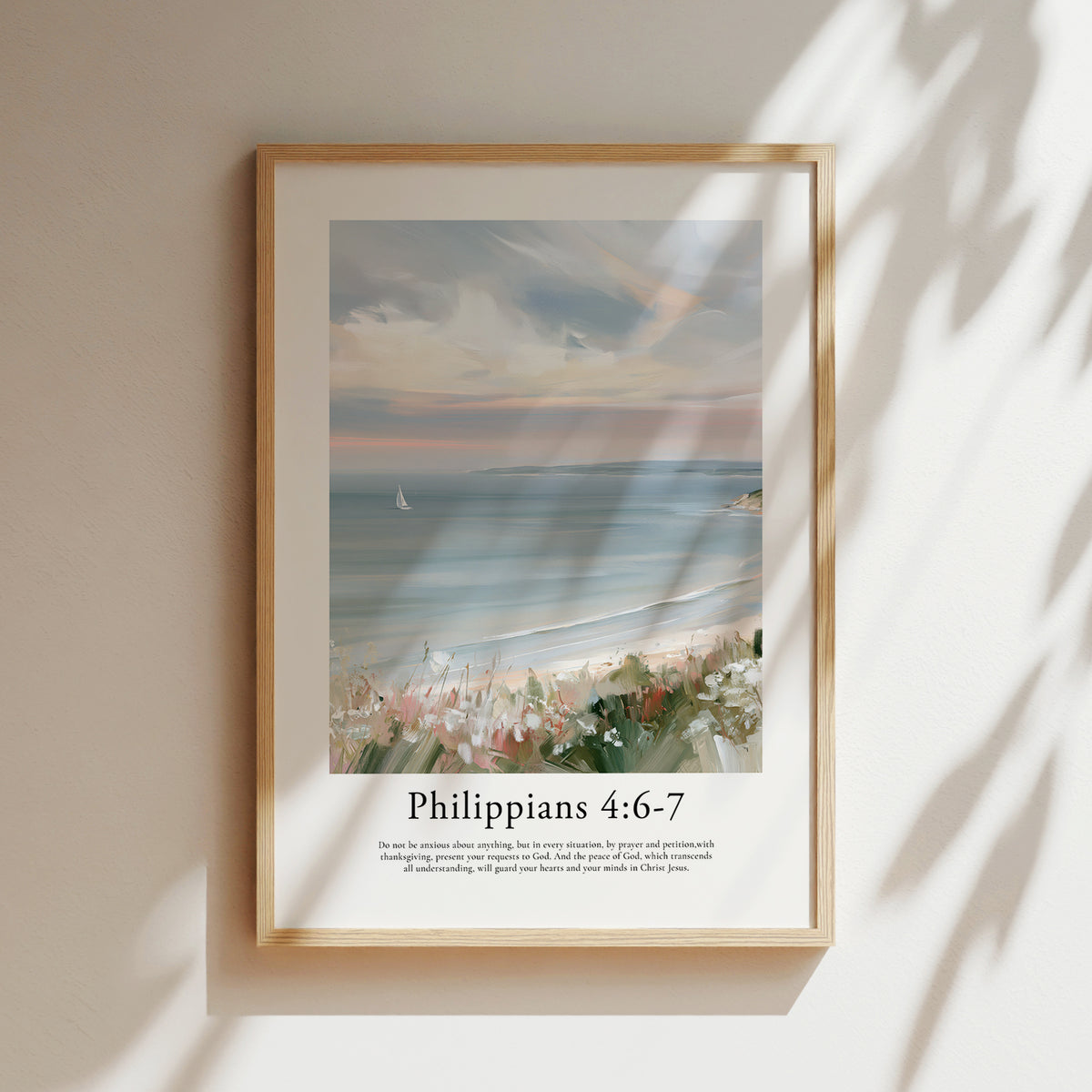 Philippians 4:6-7 Contemporary Christian Wall Art | Contemporary