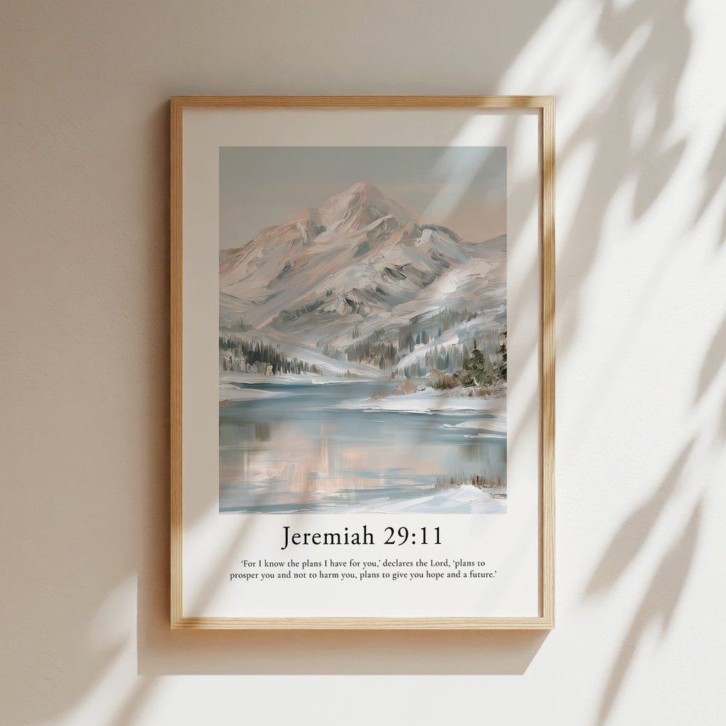 Jeremiah 29:11 Contemporary Christian Wall Art | Portrait
