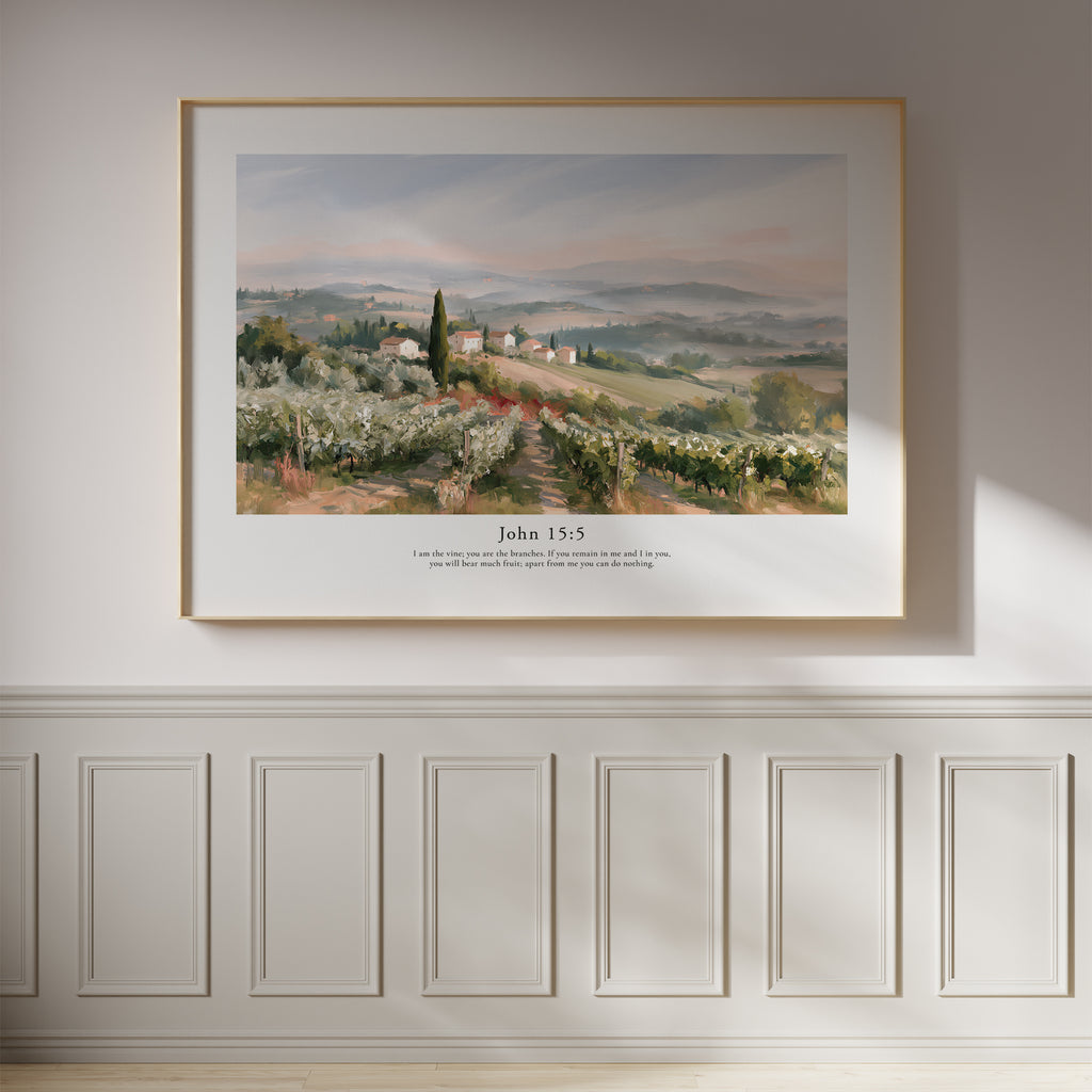 John 15:5 Contemporary Christian Wall Art | Horizontal