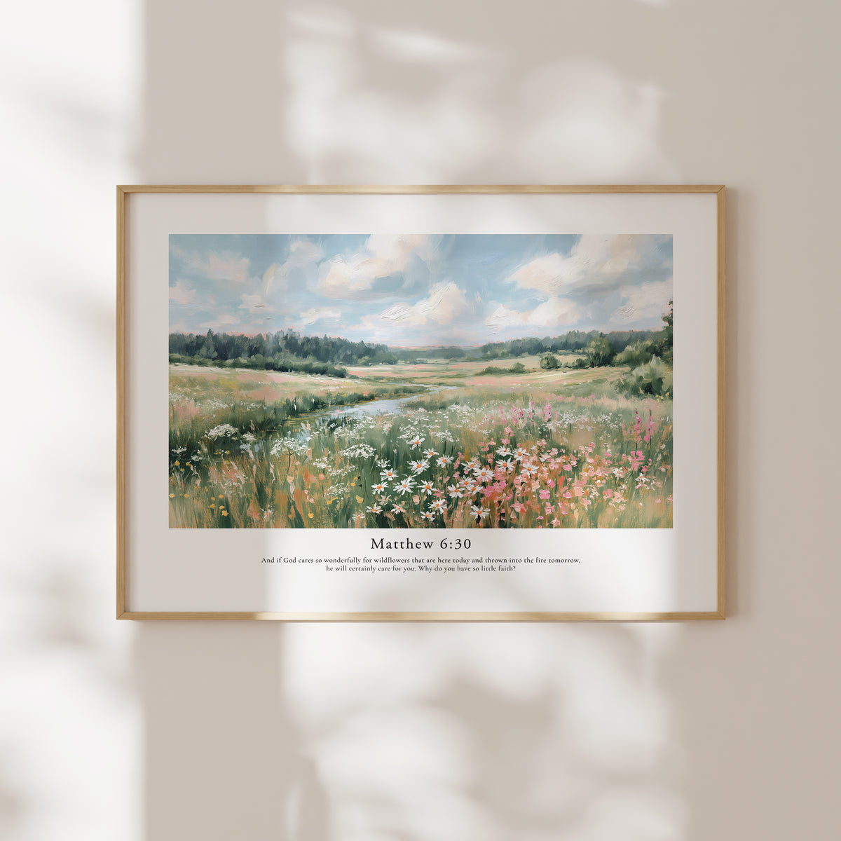 Matthew 6:30 Contemporary Christian Wall Art | Horizontal