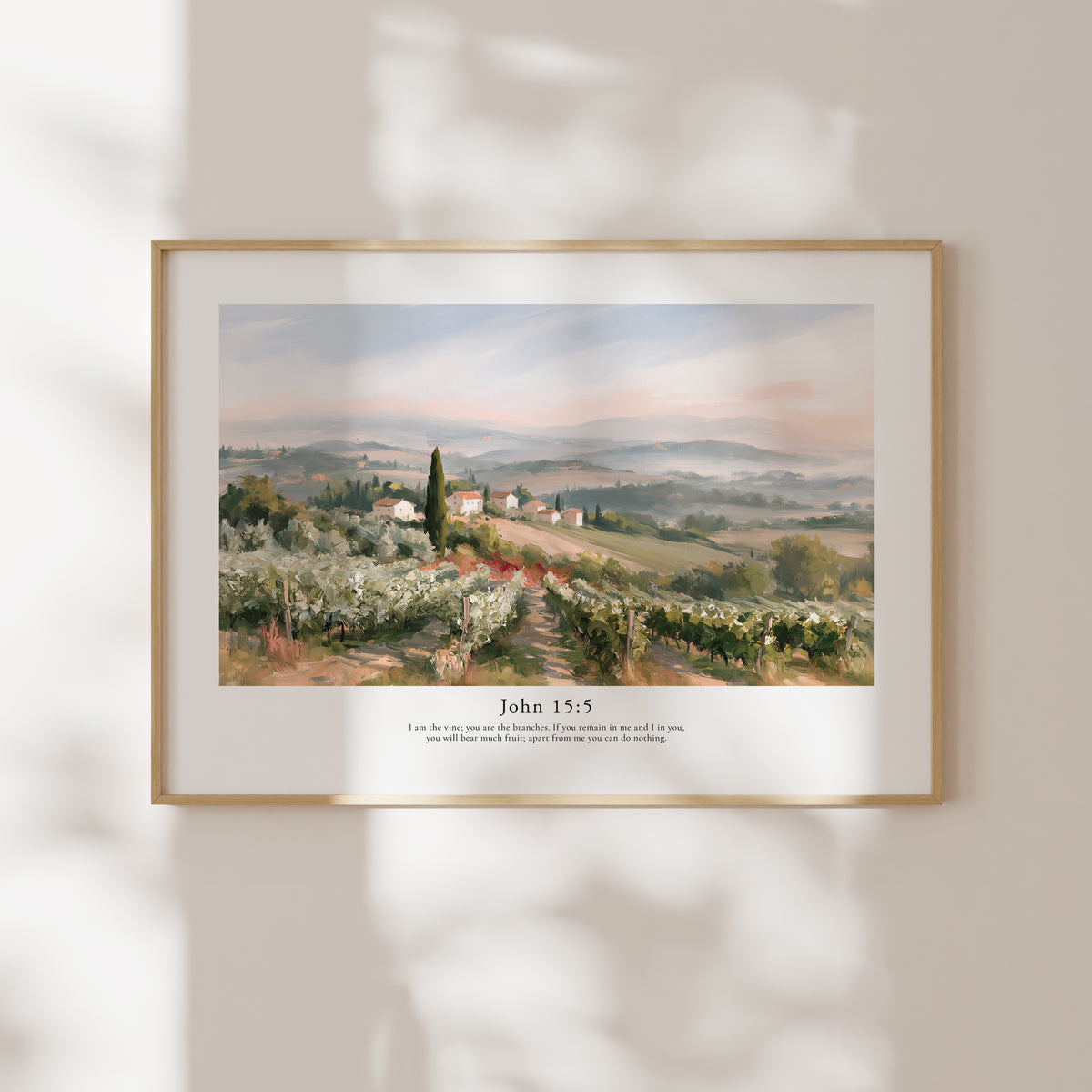 John 15:5 Contemporary Christian Wall Art | Horizontal