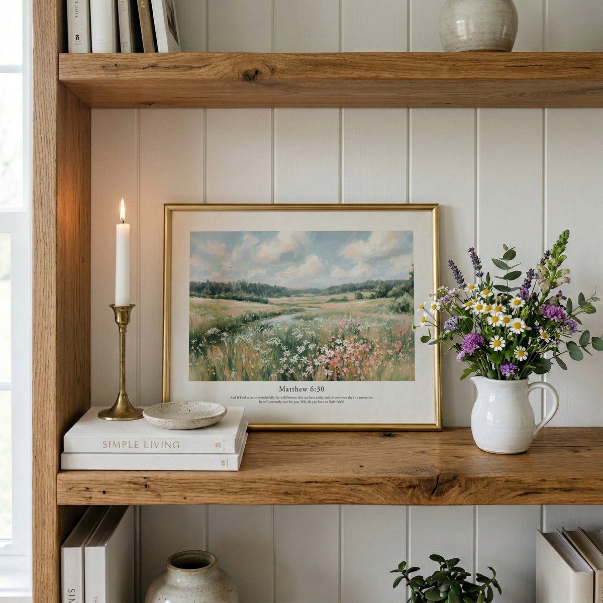 Matthew 6:30 Contemporary Christian Wall Art | Horizontal