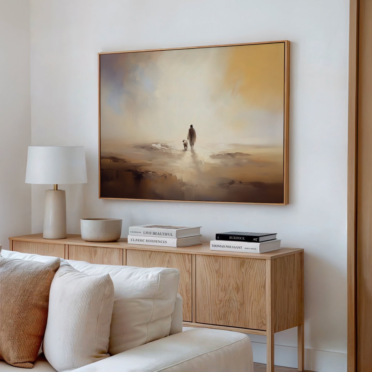 The Lost Sheep | Framed Canvas