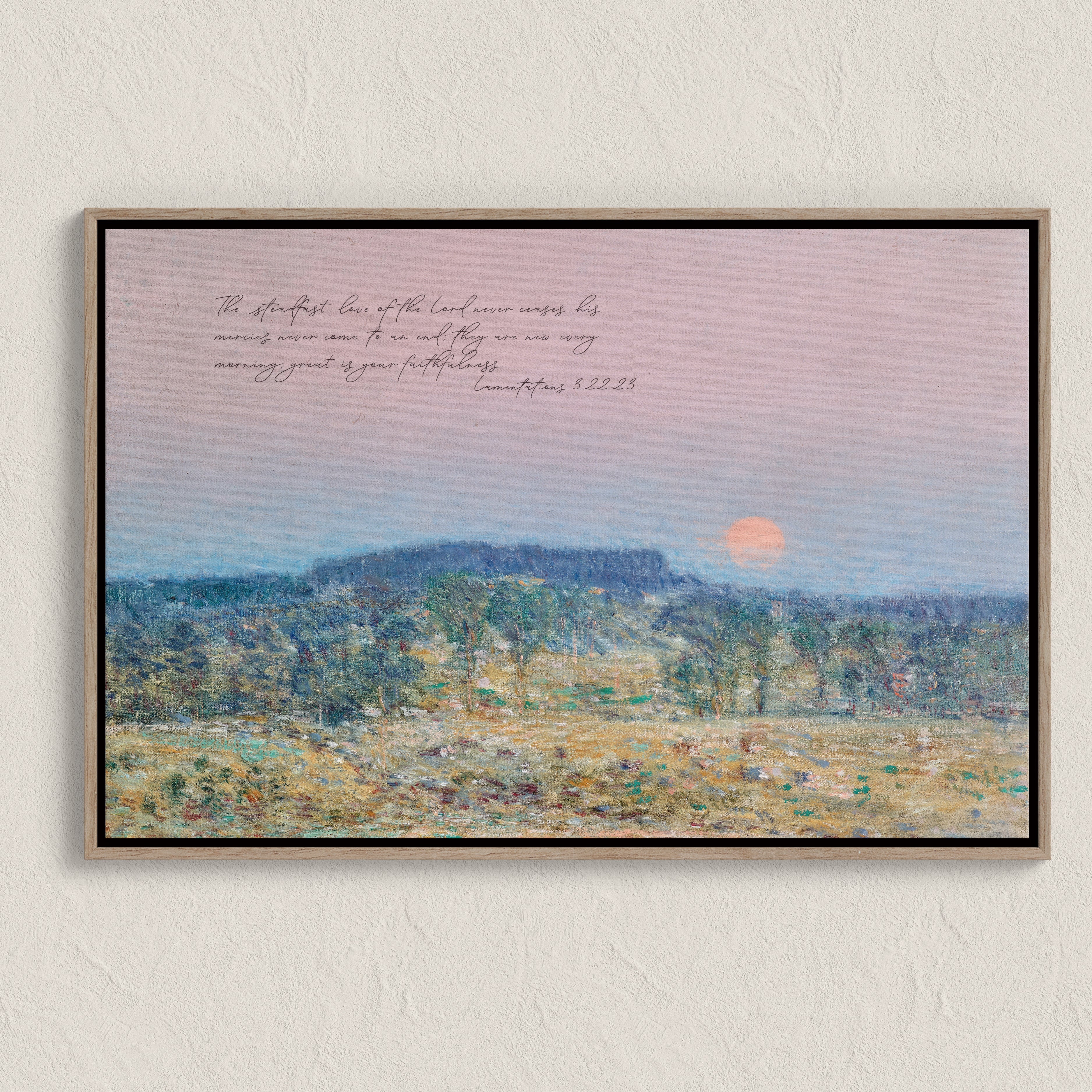 Lamentations 3:22-23 | Framed Canvas