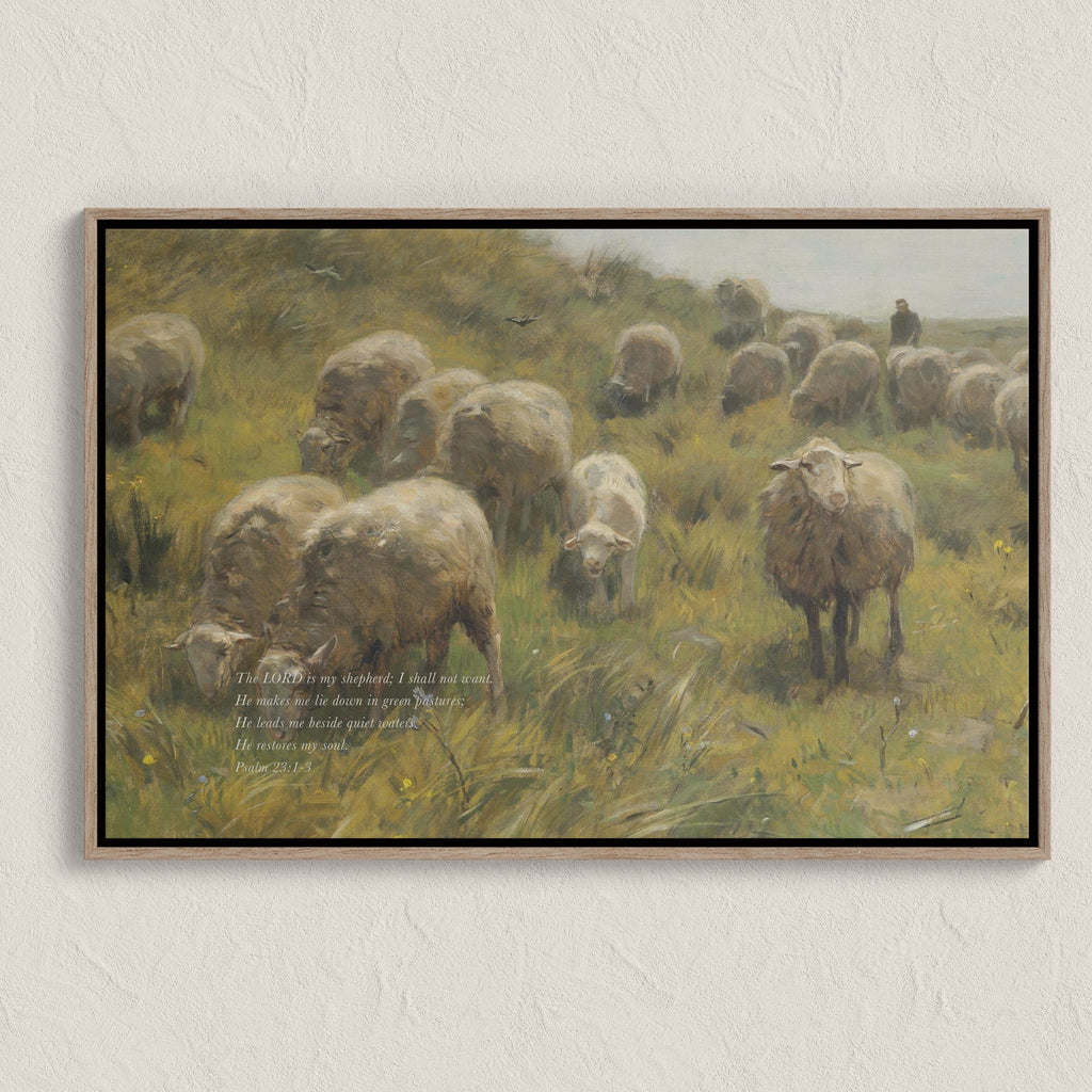 Psalm 23:1-3 | Framed Canvas