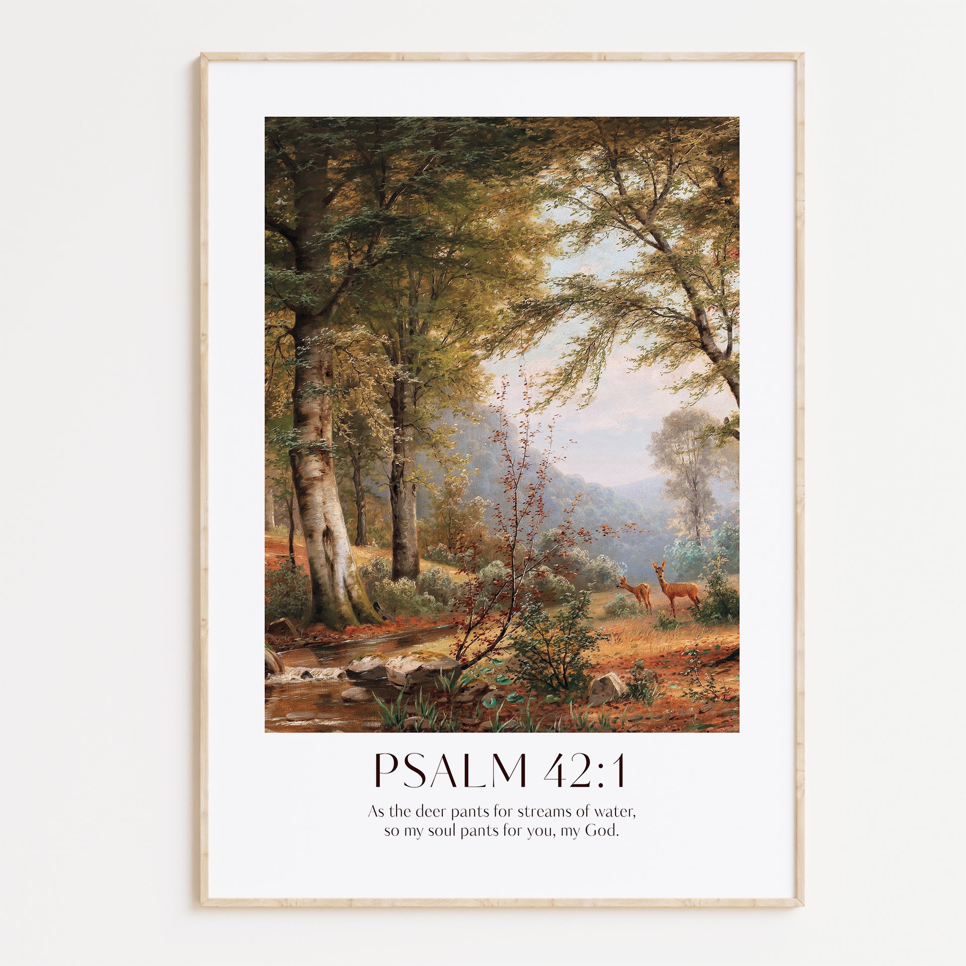 I lift my eyes up to the mountains-Psalm 42:1-Thanksgiving Christian Home Decor-Vintage. High quality Framed Wall Art. Seasonal Wall Art. 