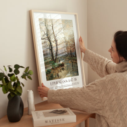 Being Rooted and Established In Love Ephesians 3 Print. High-quality Christian Thanksgiving Seasonal Home Decor. Christian Wall Art Gift.