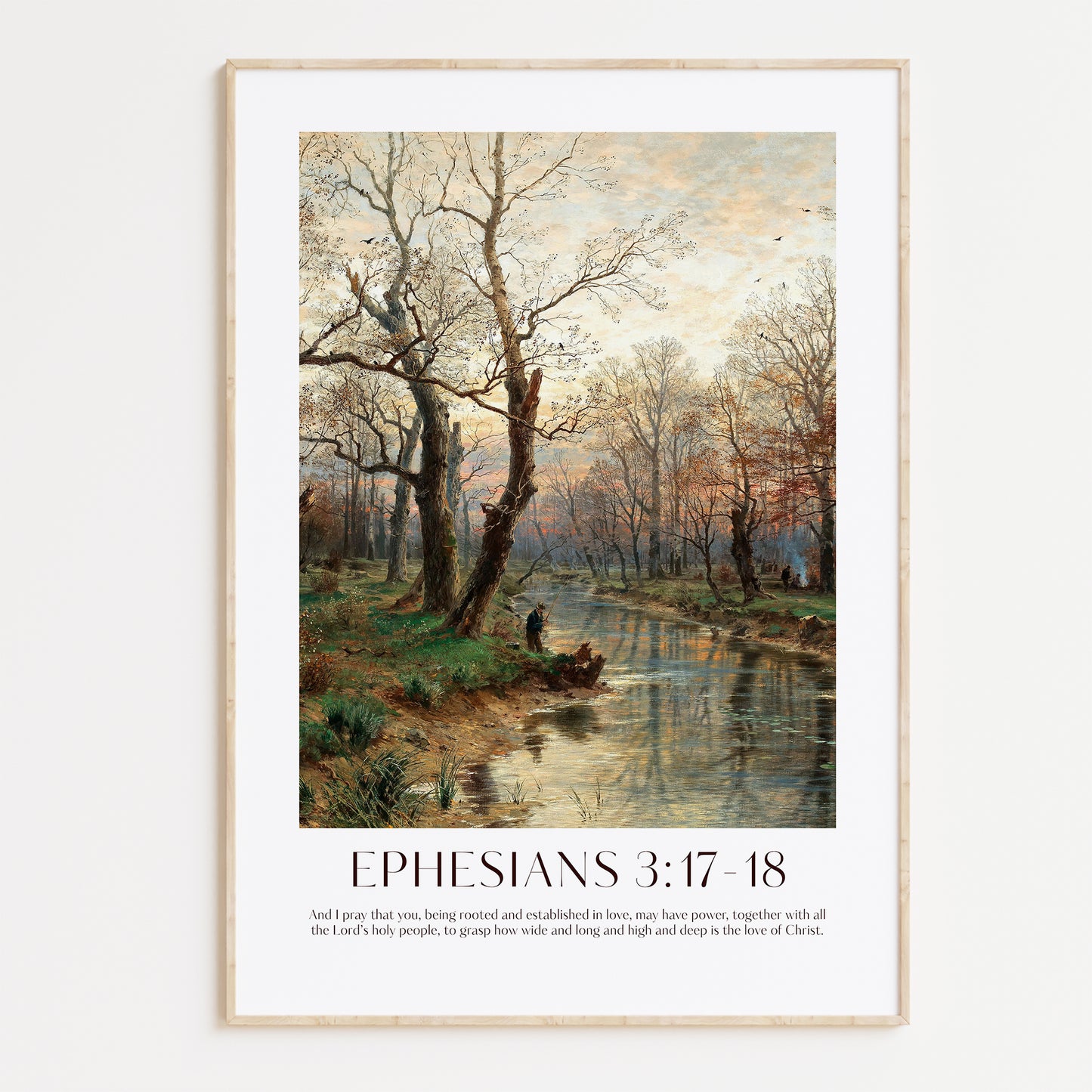Being Rooted and Established In Love Ephesians 3 Print. High-quality Christian Thanksgiving Seasonal Home Decor. Christian Wall Art Gift.