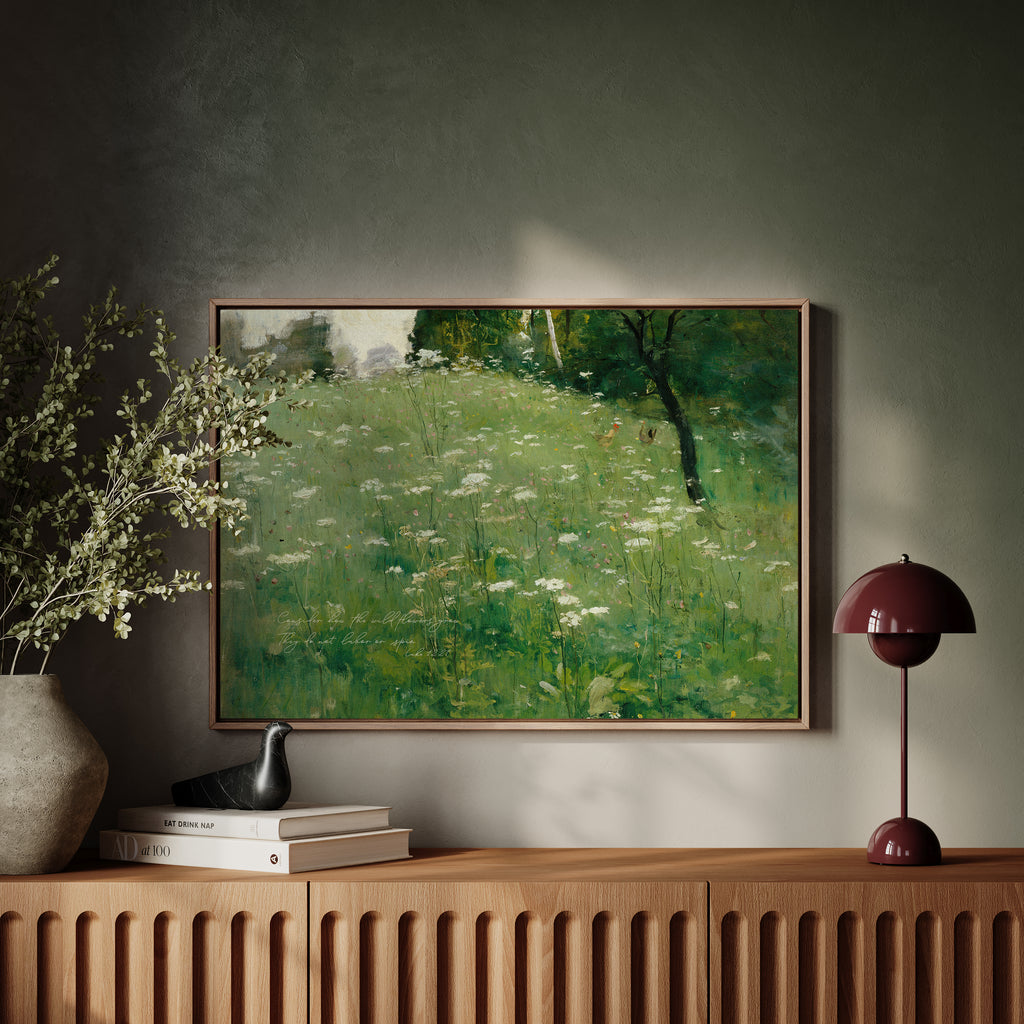 Look At The Wildflowers Grow | Framed Canvas