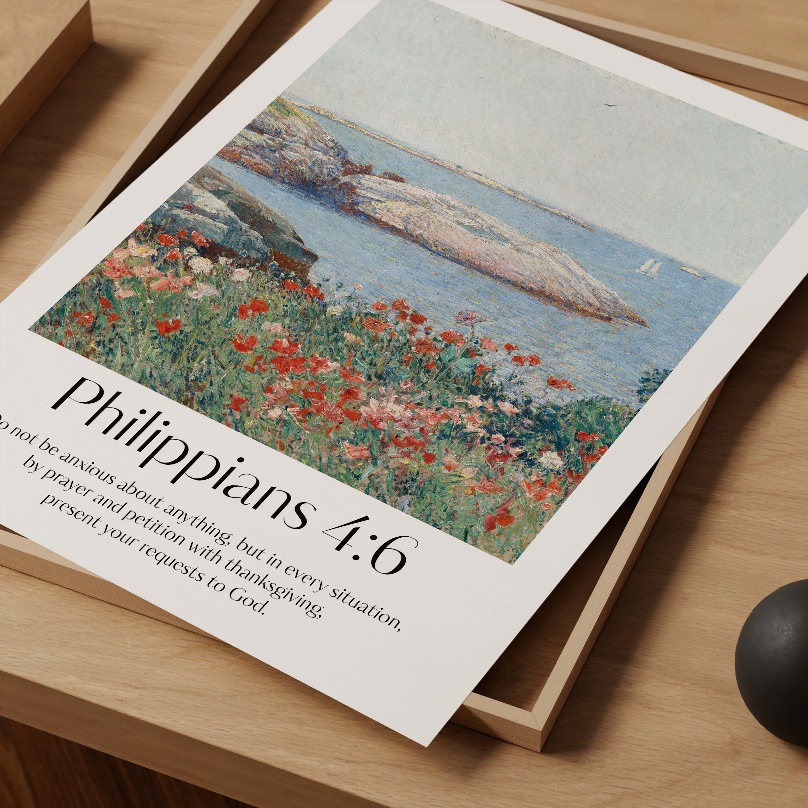 childe-hassam-inspired-christian-wall-art-philippians-4-6-bible-verse-coastal-hall-display
