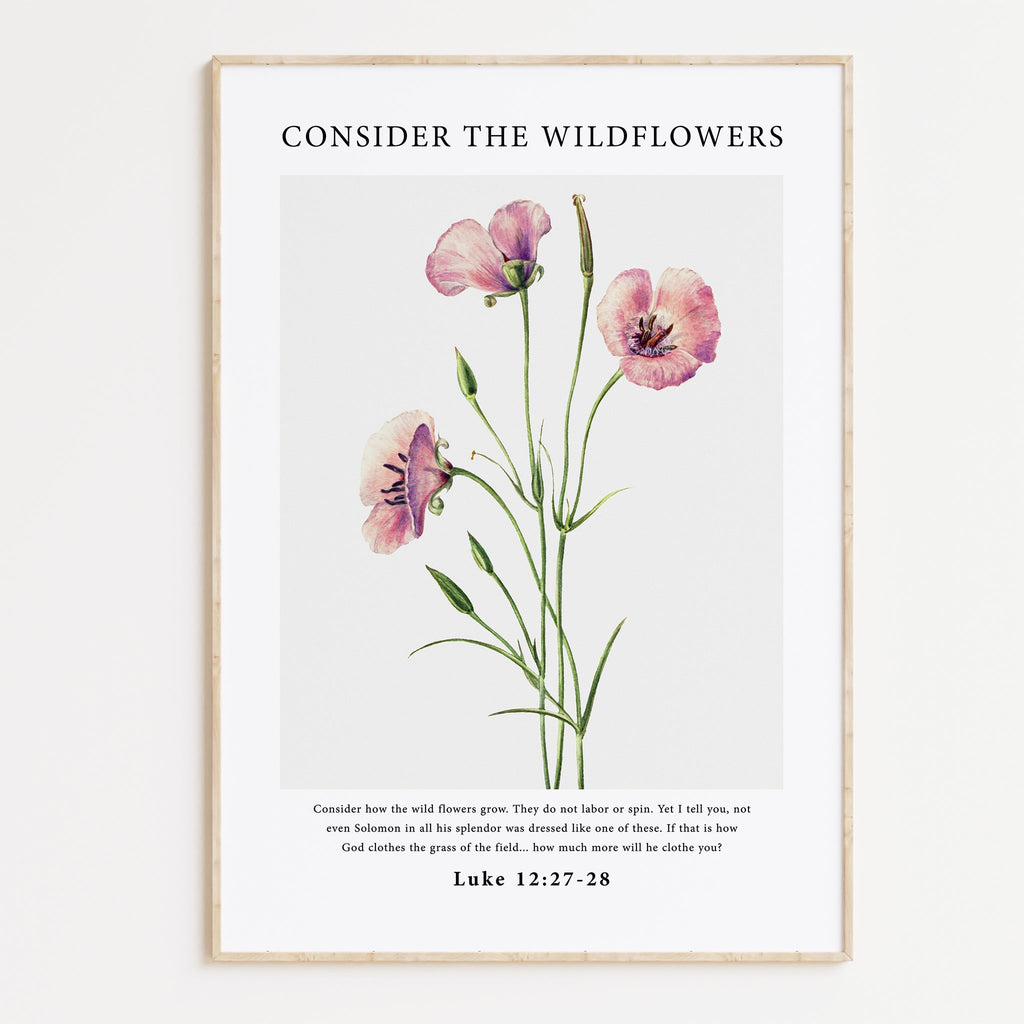Consider The Wildflowers Print - The Christian Art Company