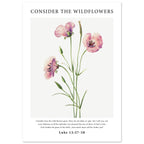 Consider The Wildflowers Print - The Christian Art Company