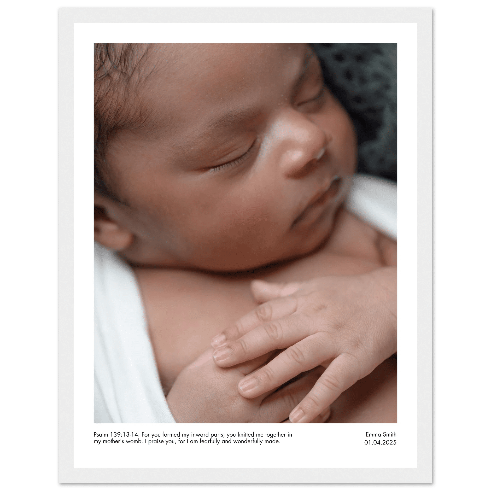 Custom Newborn Print | Psalm 139:14 - The Christian Art Company