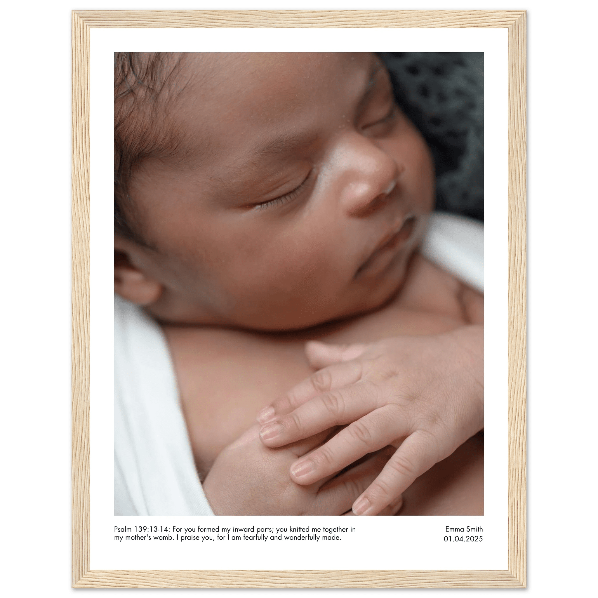 Custom Newborn Print | Psalm 139:14 - The Christian Art Company