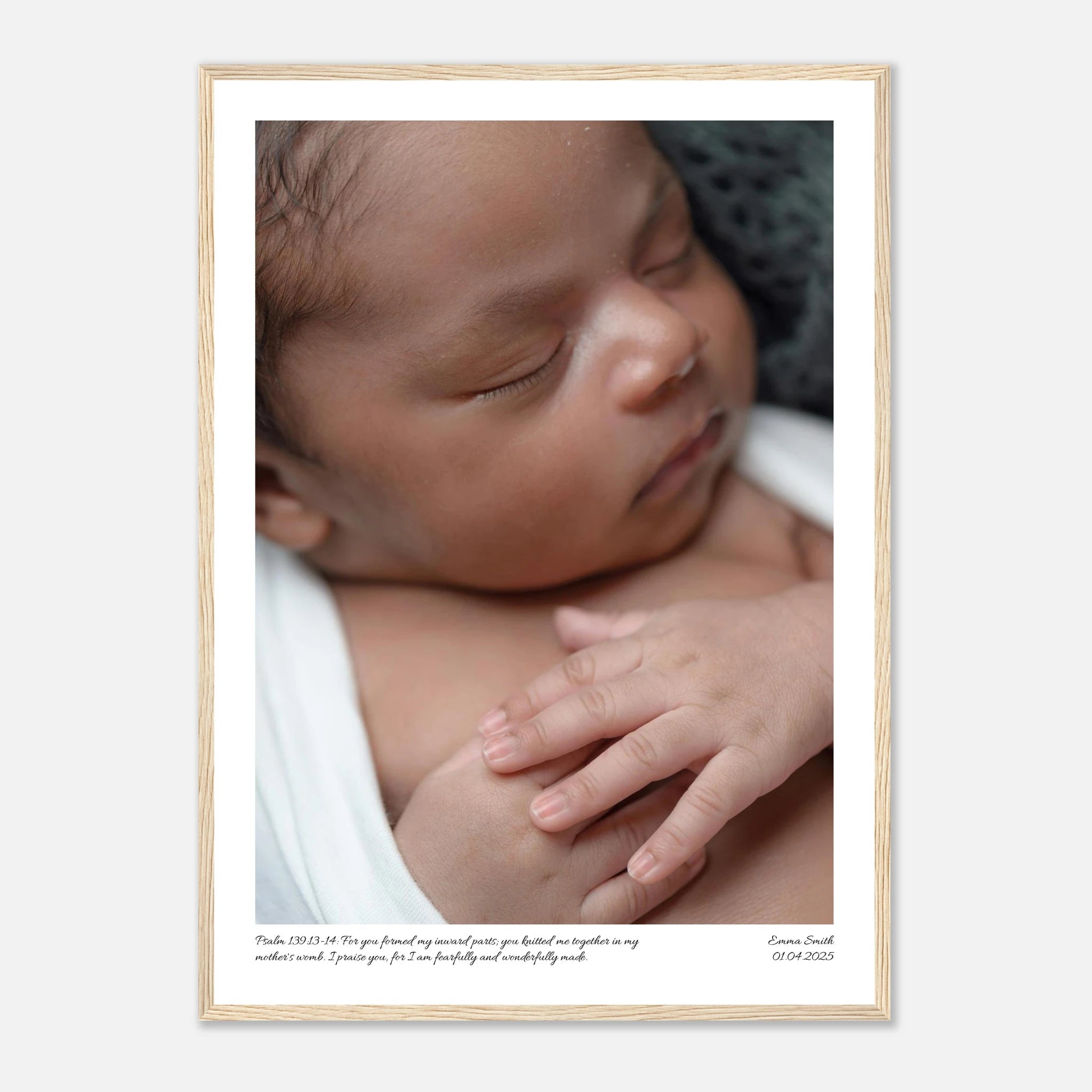 Custom Newborn Print | Psalm 139:14 - The Christian Art Company