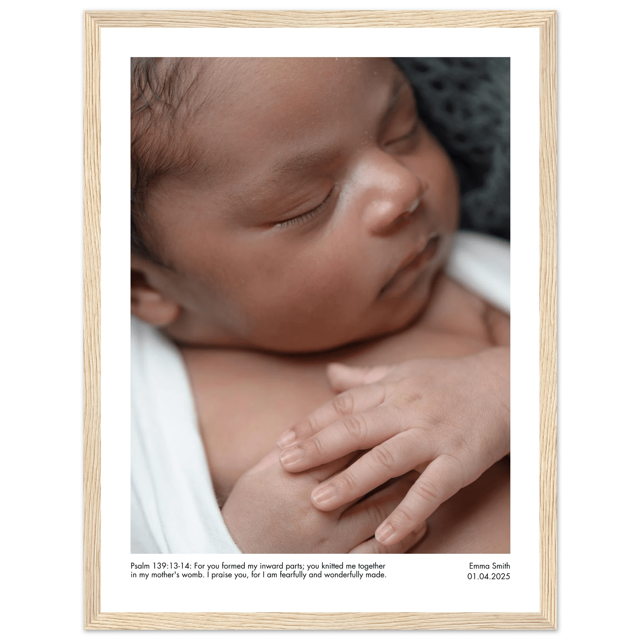 Custom Newborn Print | Psalm 139:14 - The Christian Art Company