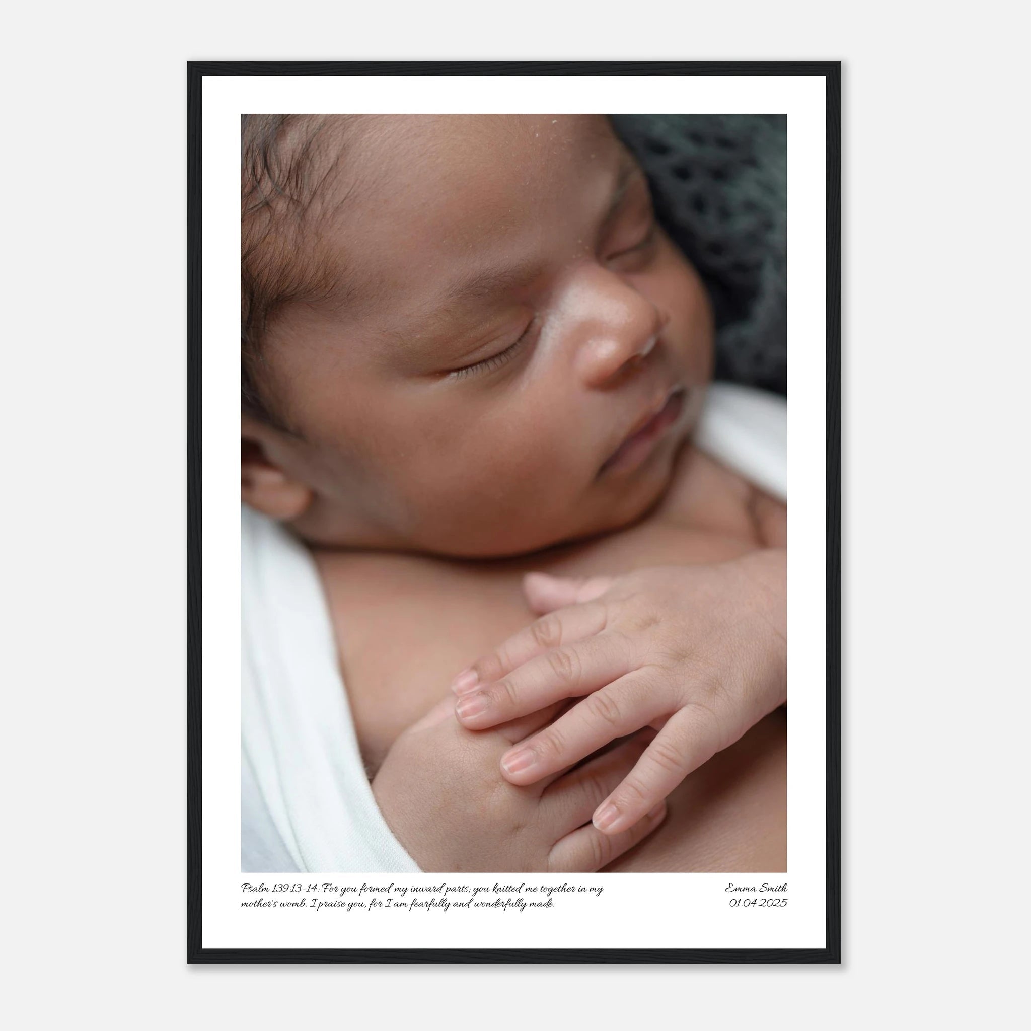 Custom Newborn Print | Psalm 139:14 - The Christian Art Company