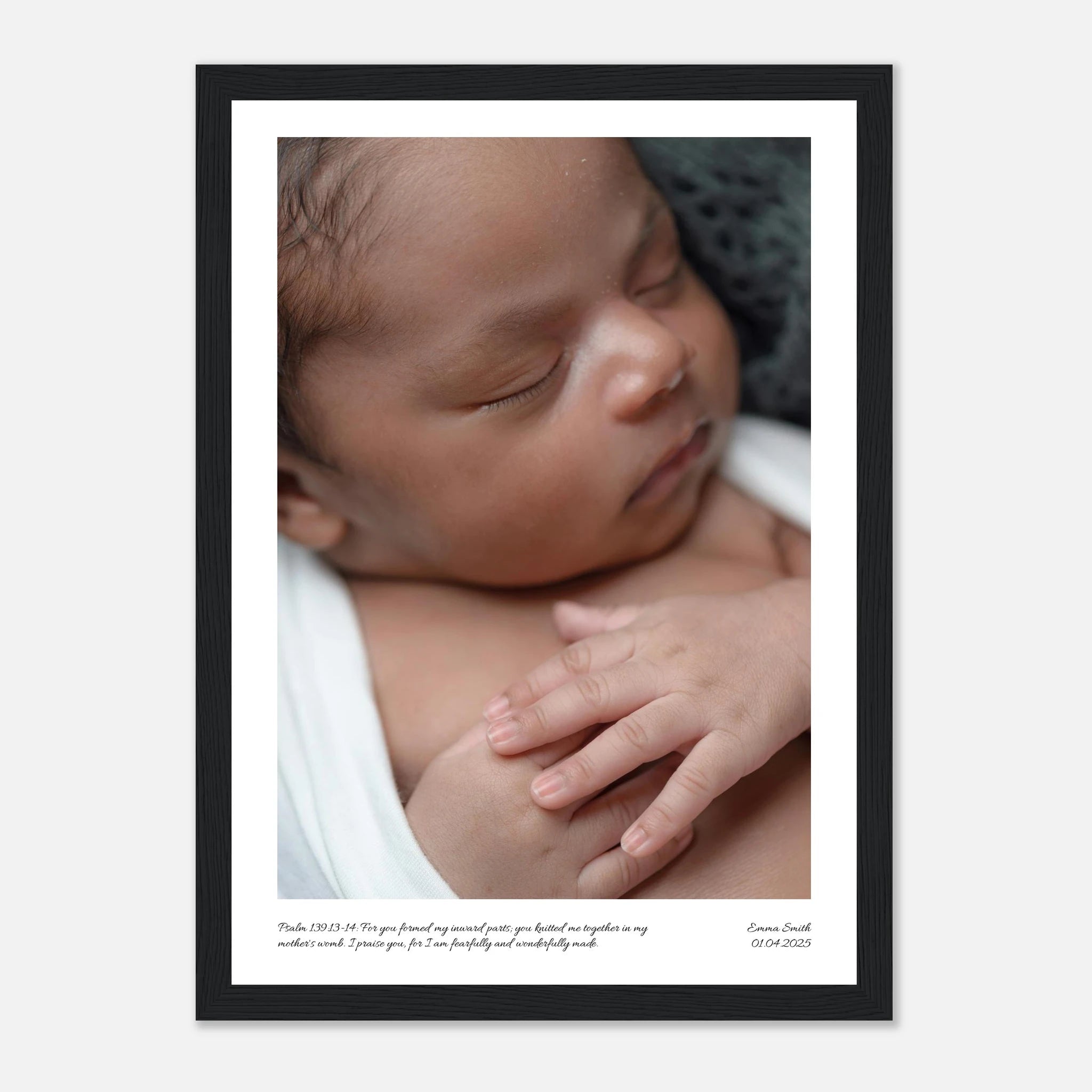 Custom Newborn Print | Psalm 139:14 - The Christian Art Company