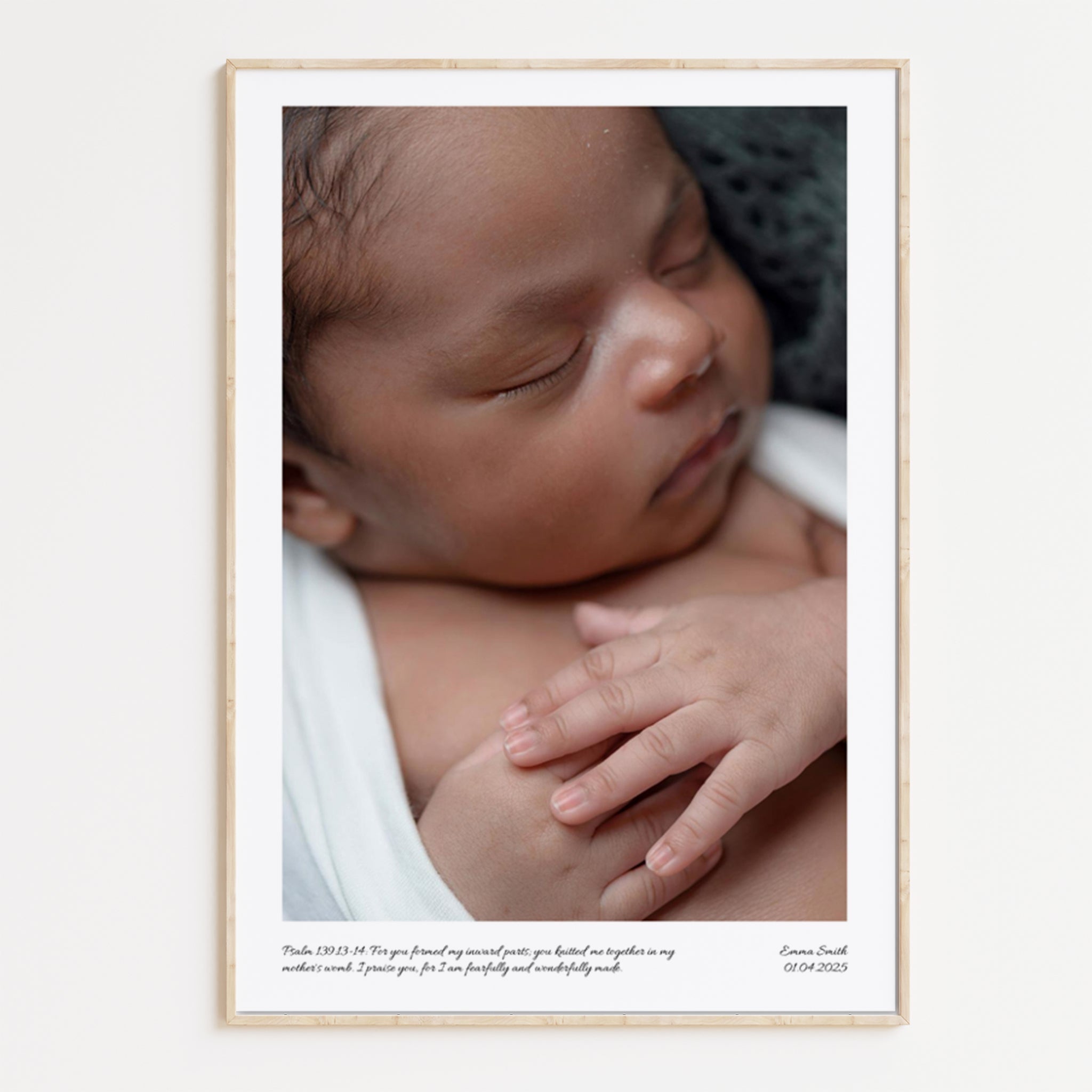 Custom Newborn Print | Psalm 139:14 - The Christian Art Company