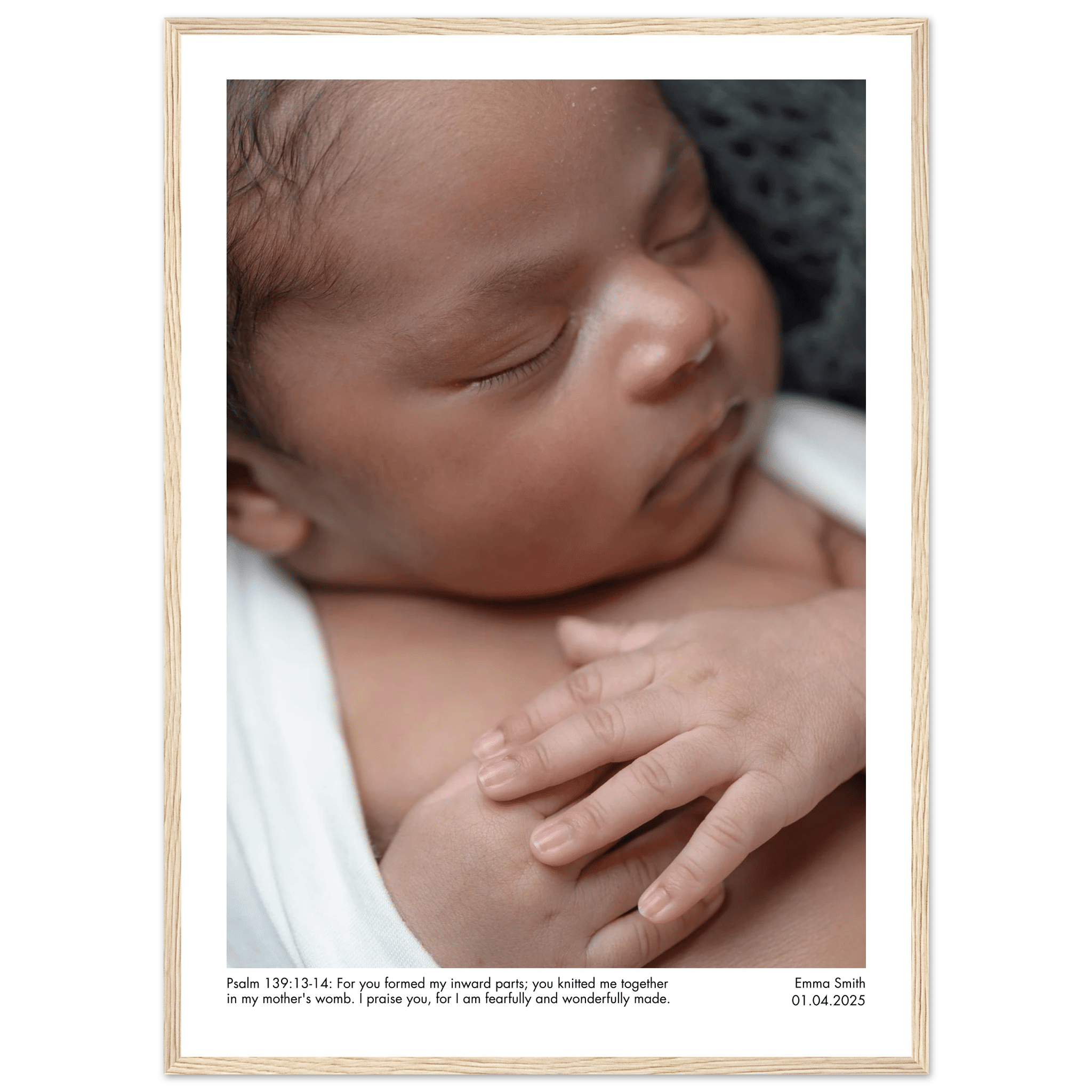 Custom Newborn Print | Psalm 139:14 - The Christian Art Company