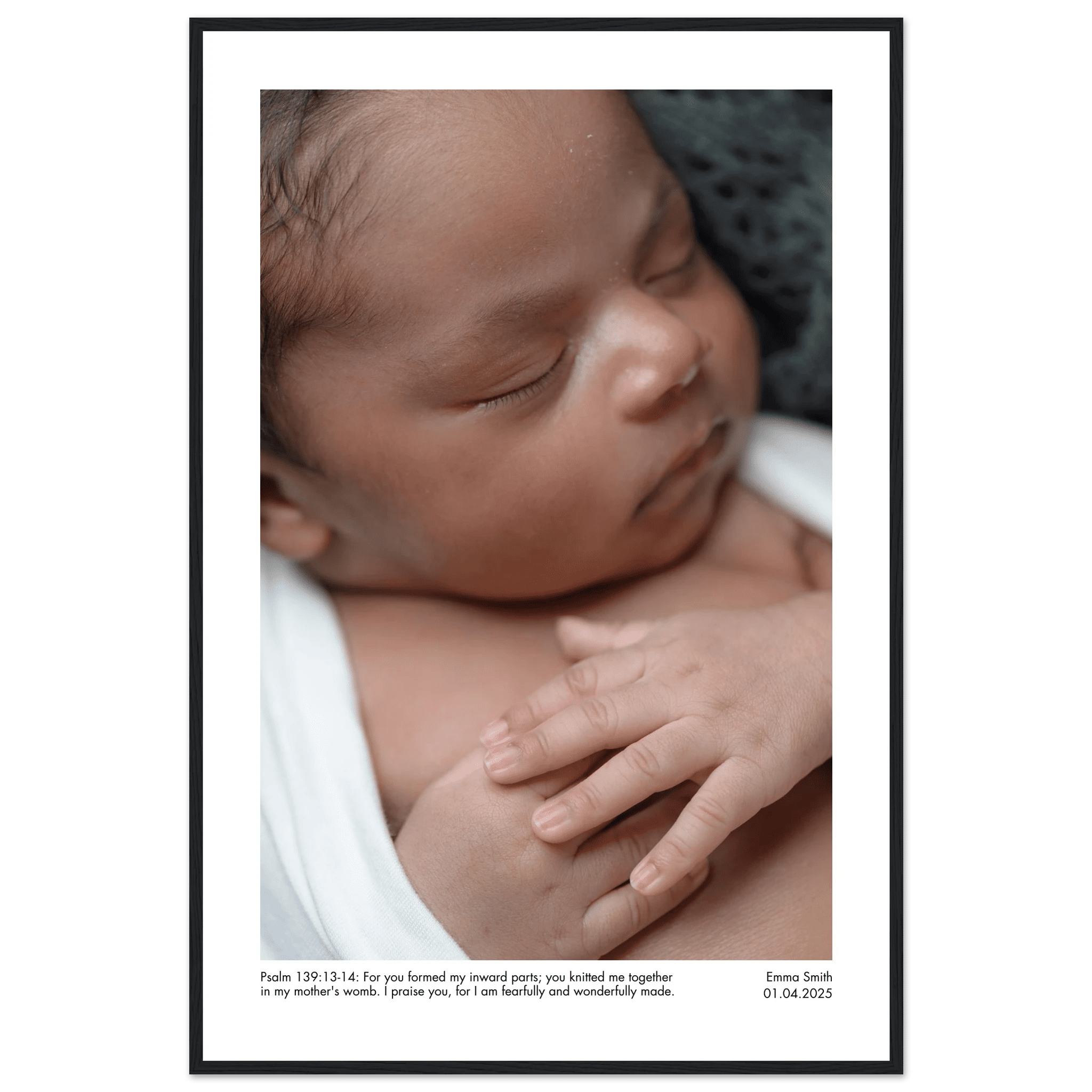 Custom Newborn Print | Psalm 139:14 - The Christian Art Company