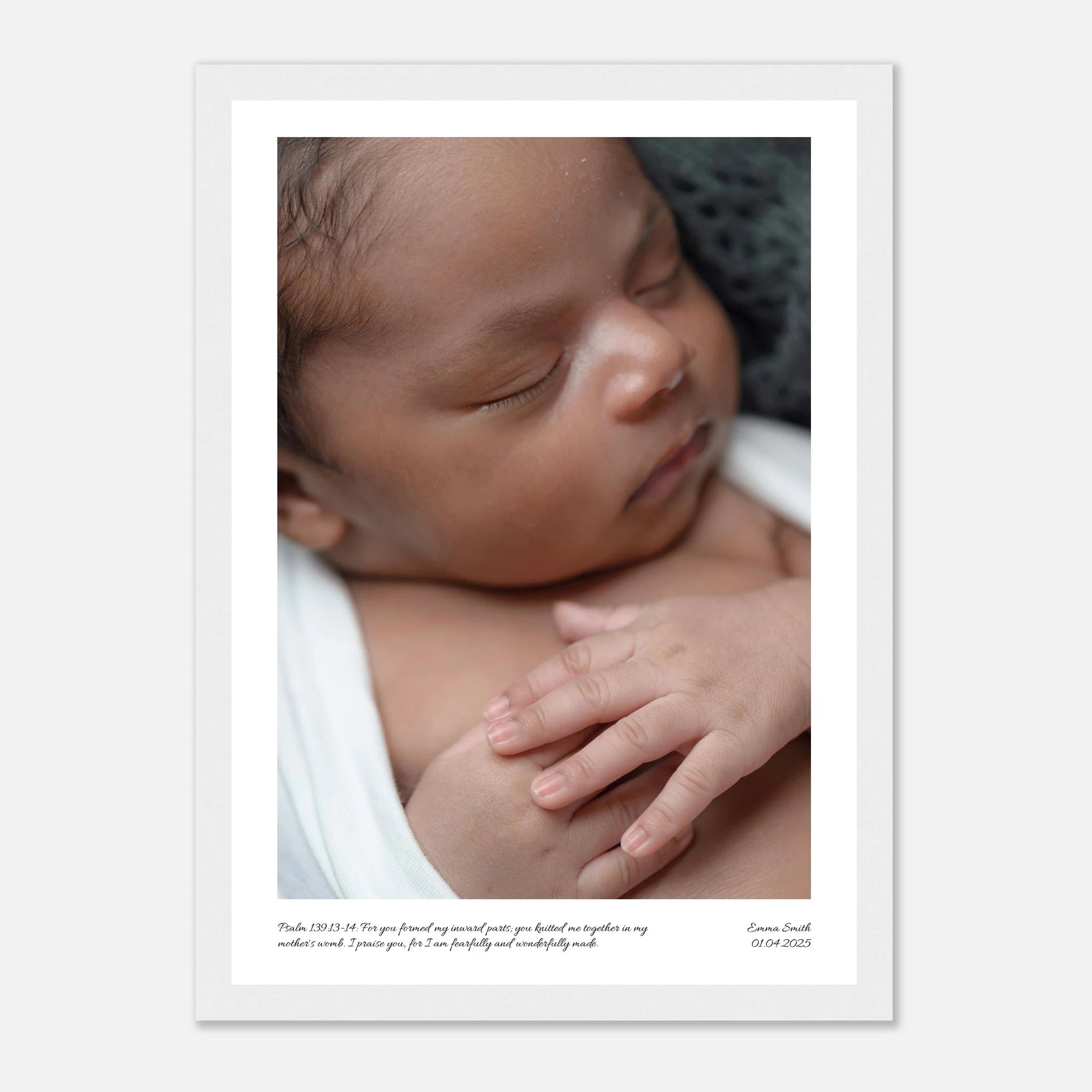 Custom Newborn Print | Psalm 139:14 - The Christian Art Company