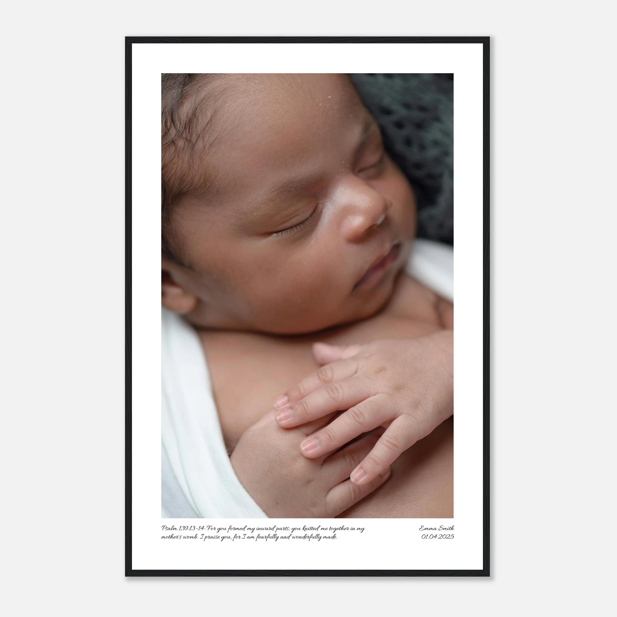 Custom Newborn Print | Psalm 139:14 - The Christian Art Company