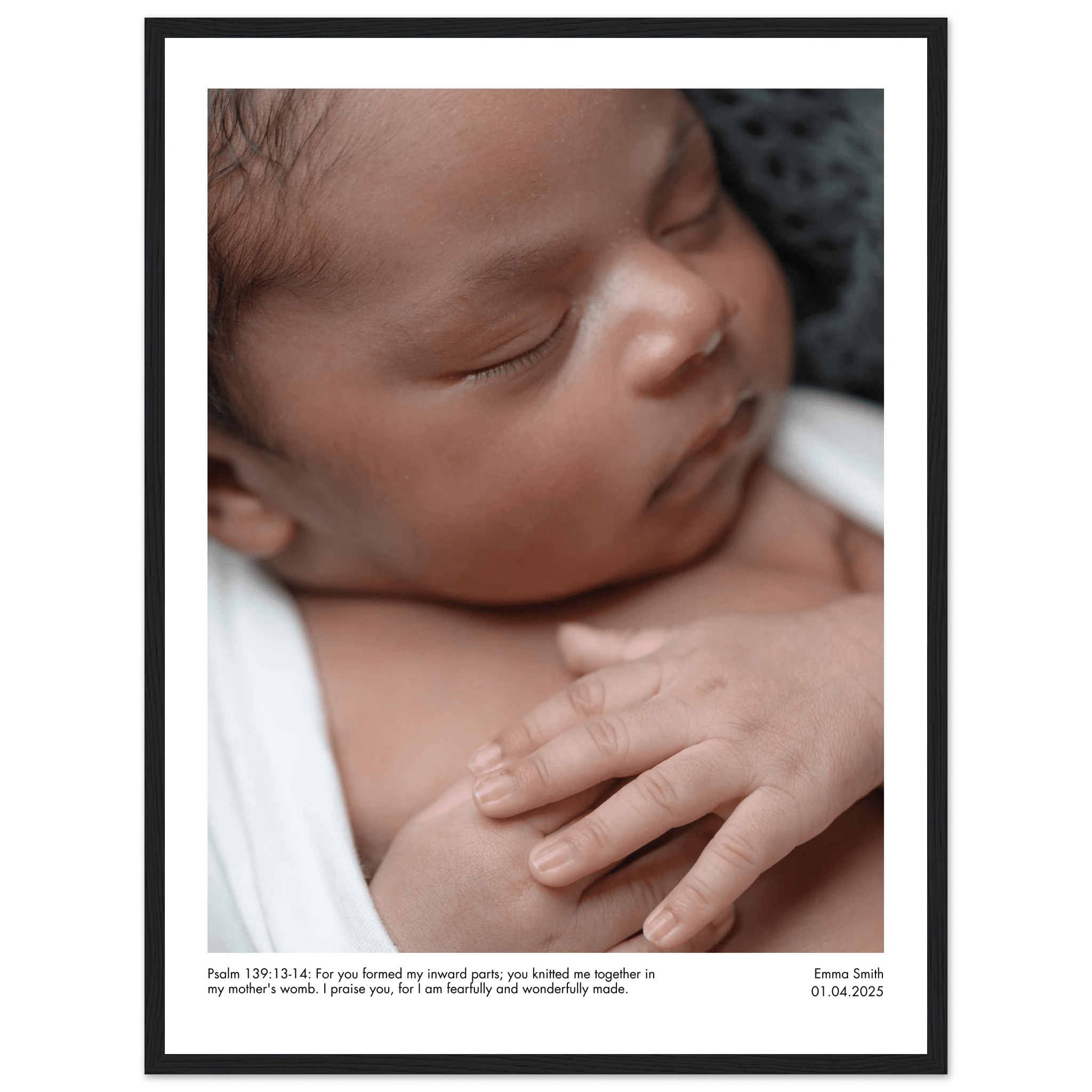 Custom Newborn Print | Psalm 139:14 - The Christian Art Company