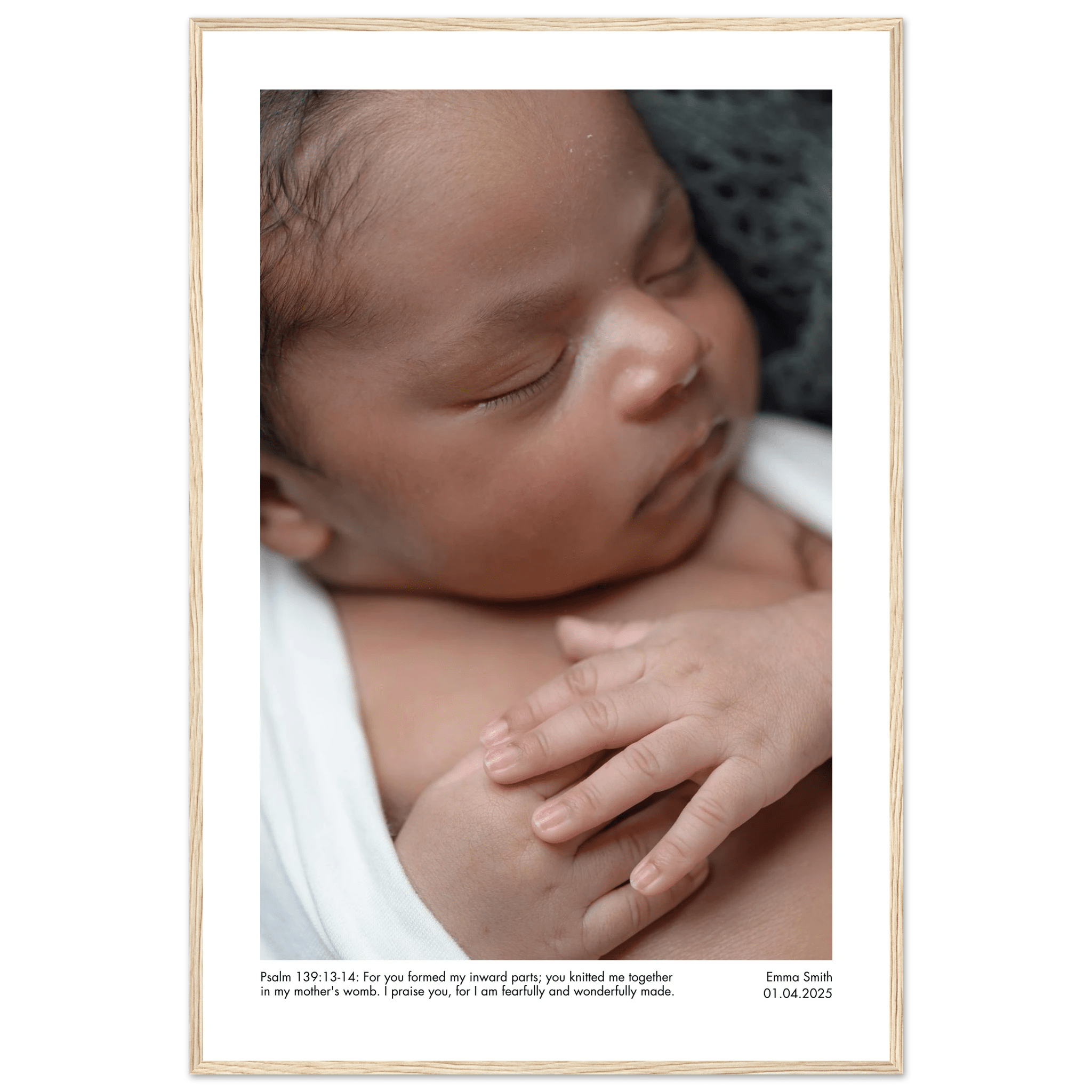 Custom Newborn Print | Psalm 139:14 - The Christian Art Company