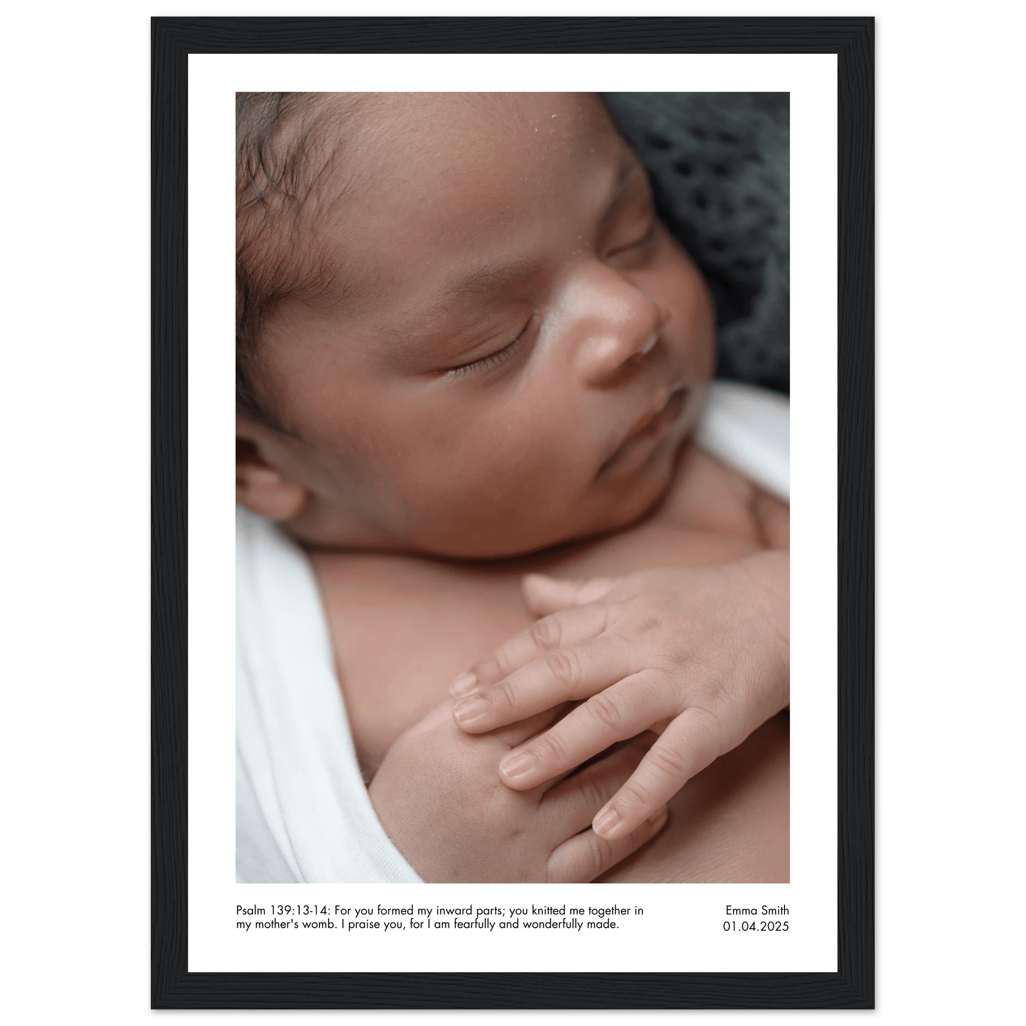 Custom Newborn Print | Psalm 139:14 - The Christian Art Company