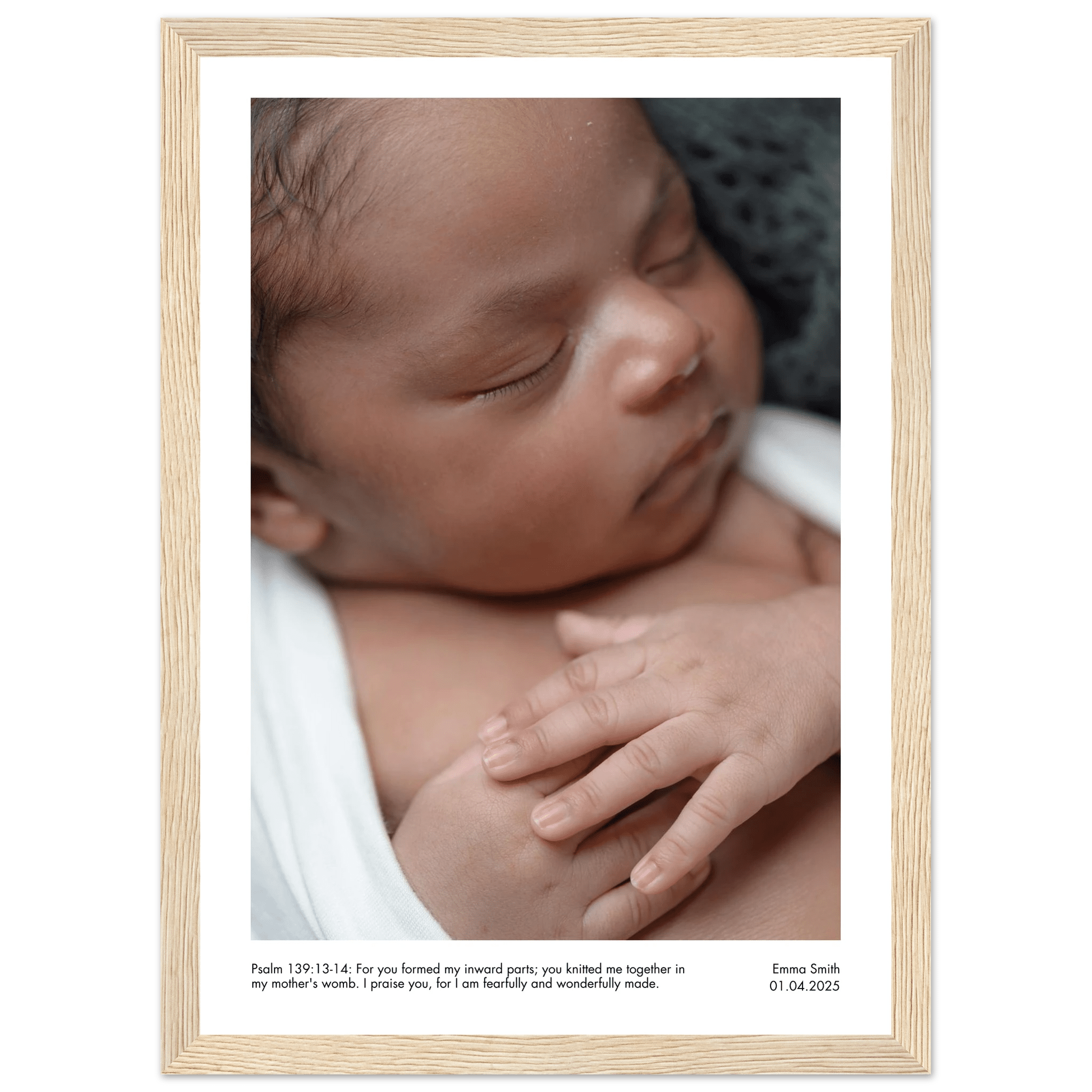 Custom Newborn Print | Psalm 139:14 - The Christian Art Company