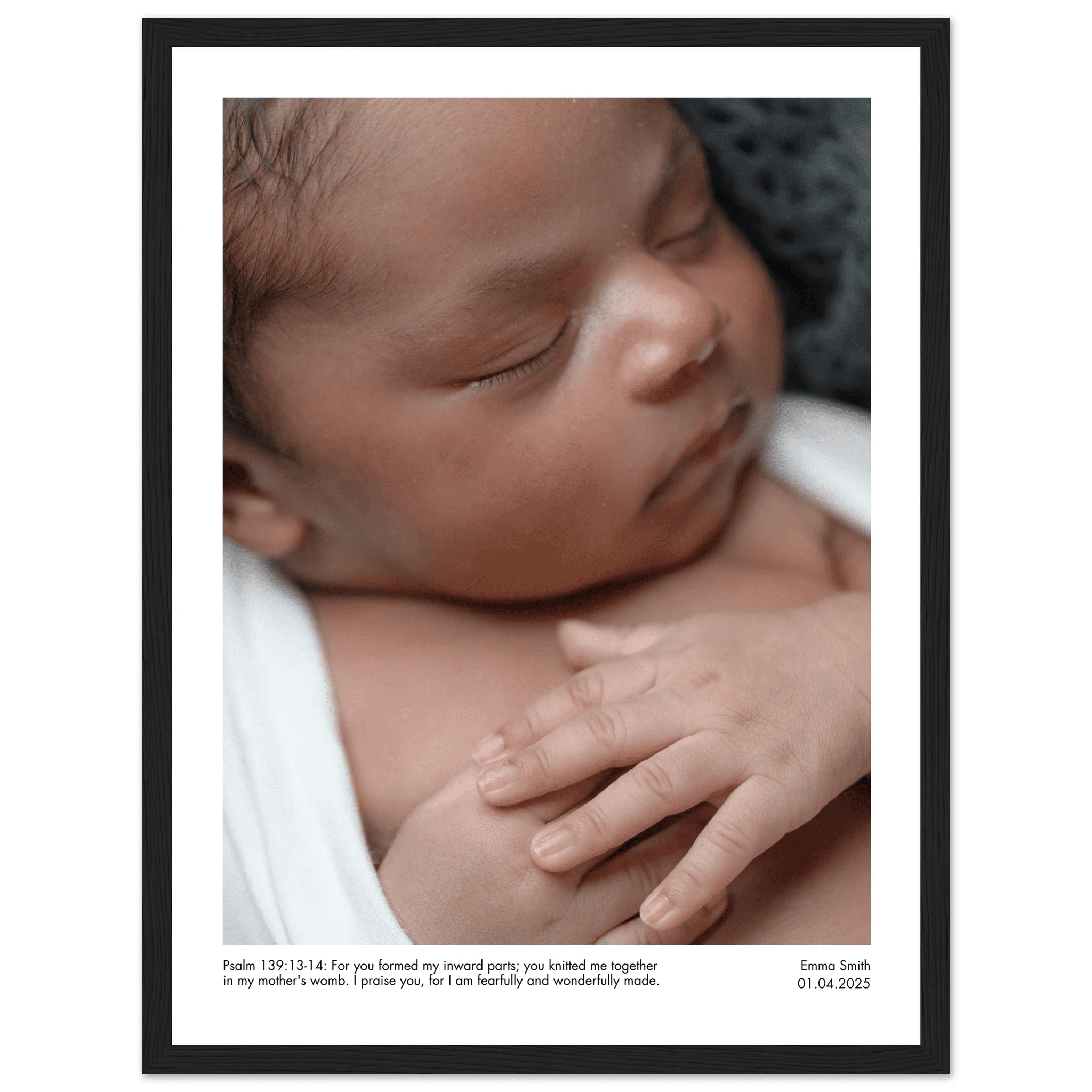 Custom Newborn Print | Psalm 139:14 - The Christian Art Company