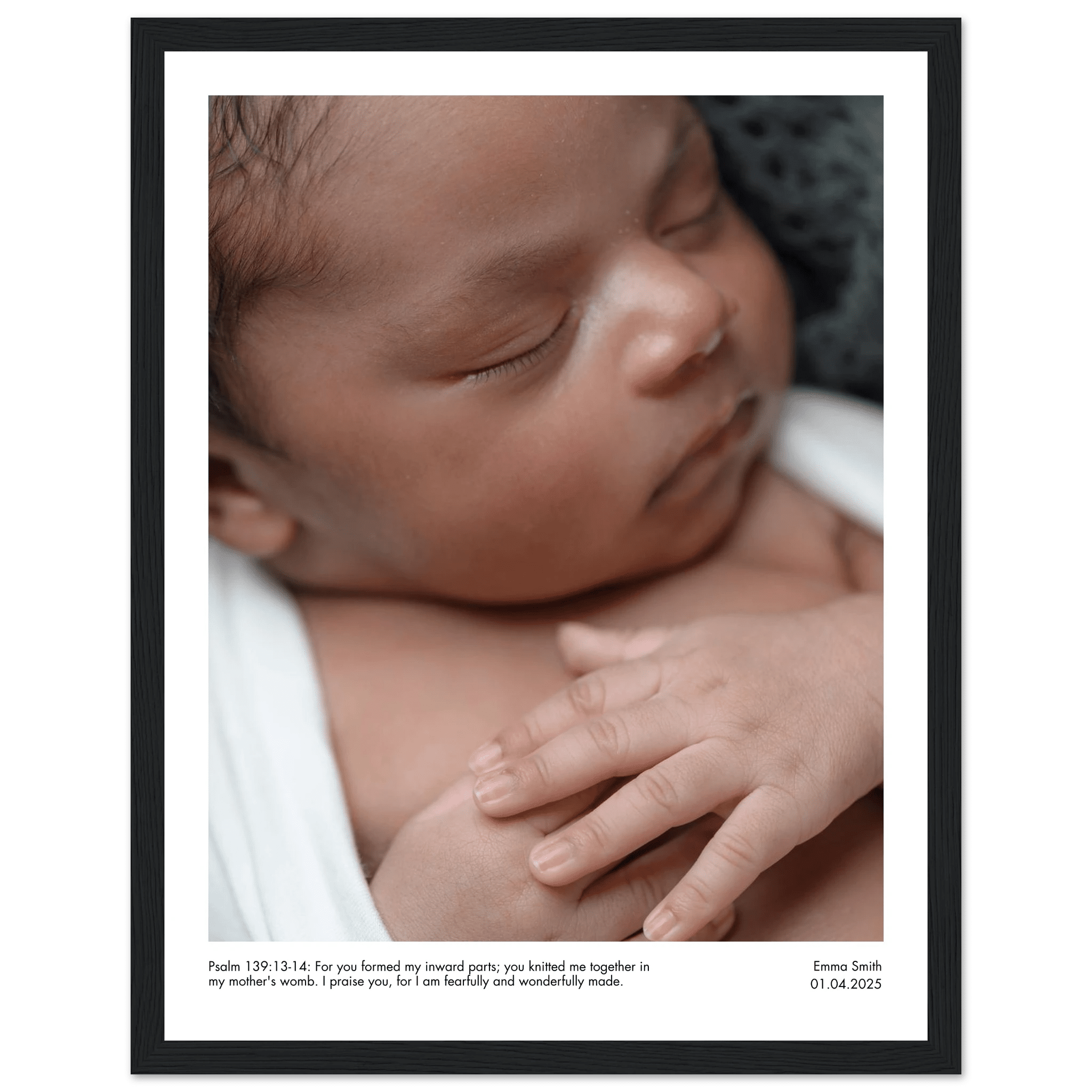 Custom Newborn Print | Psalm 139:14 - The Christian Art Company