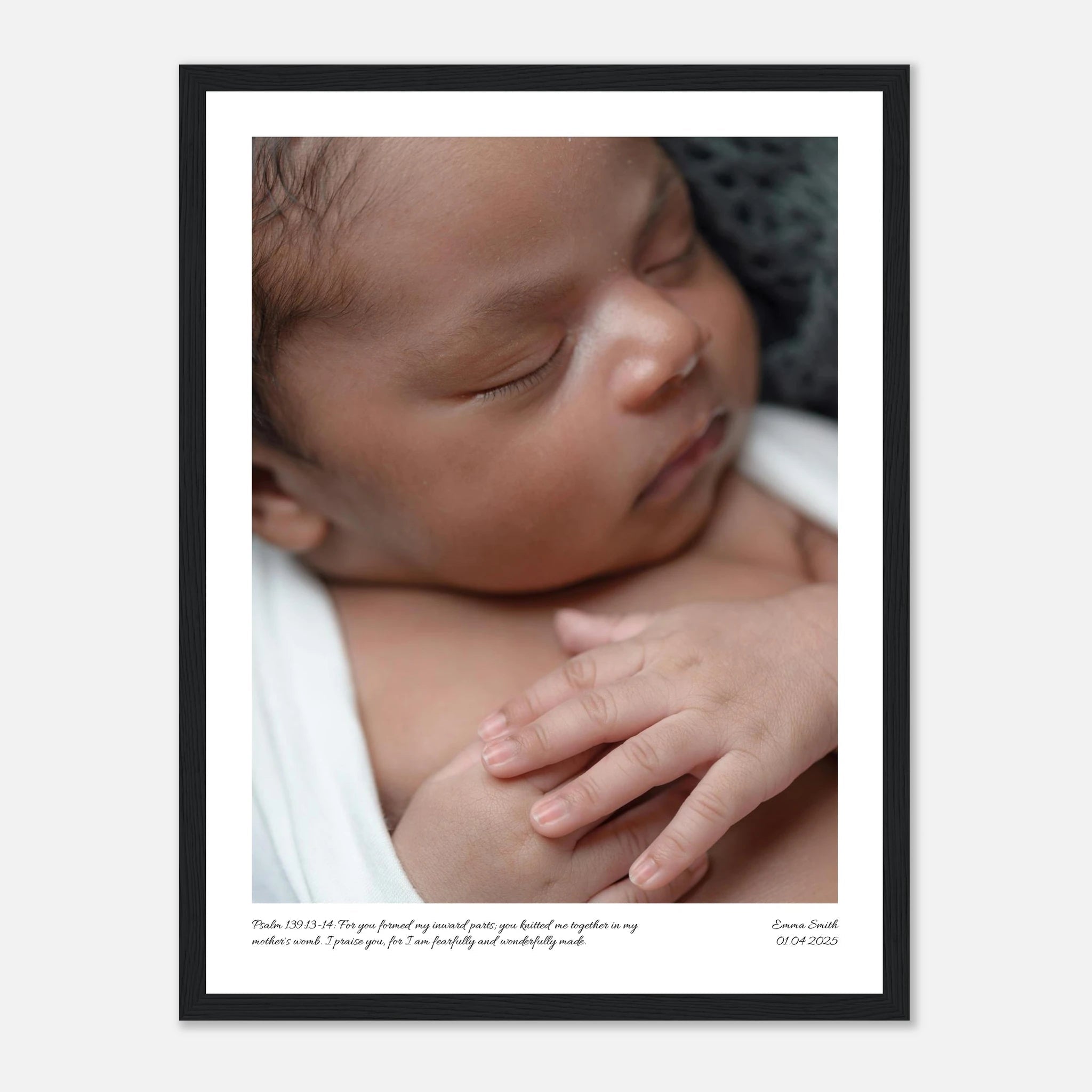 Custom Newborn Print | Psalm 139:14 - The Christian Art Company