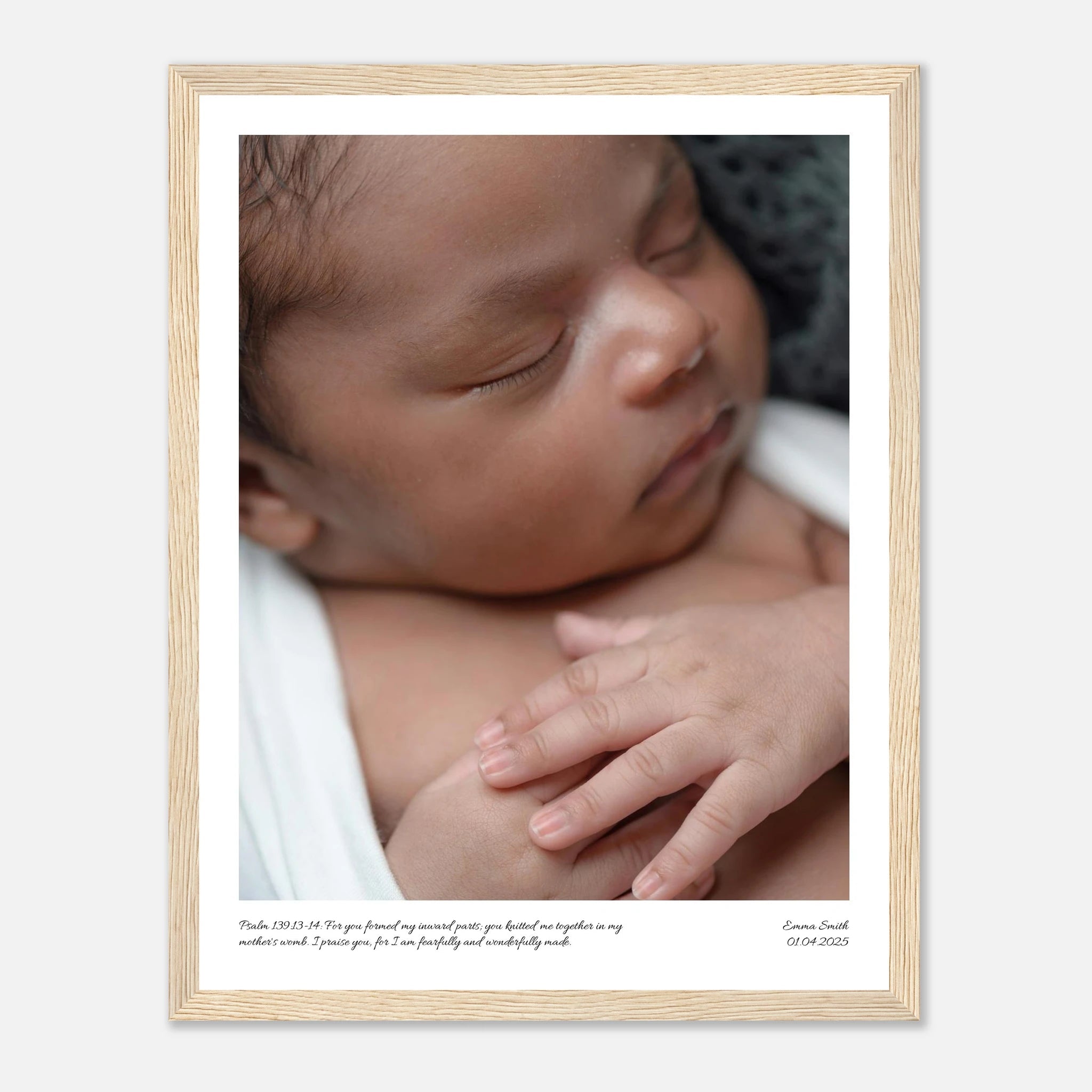 Custom Newborn Print | Psalm 139:14 - The Christian Art Company
