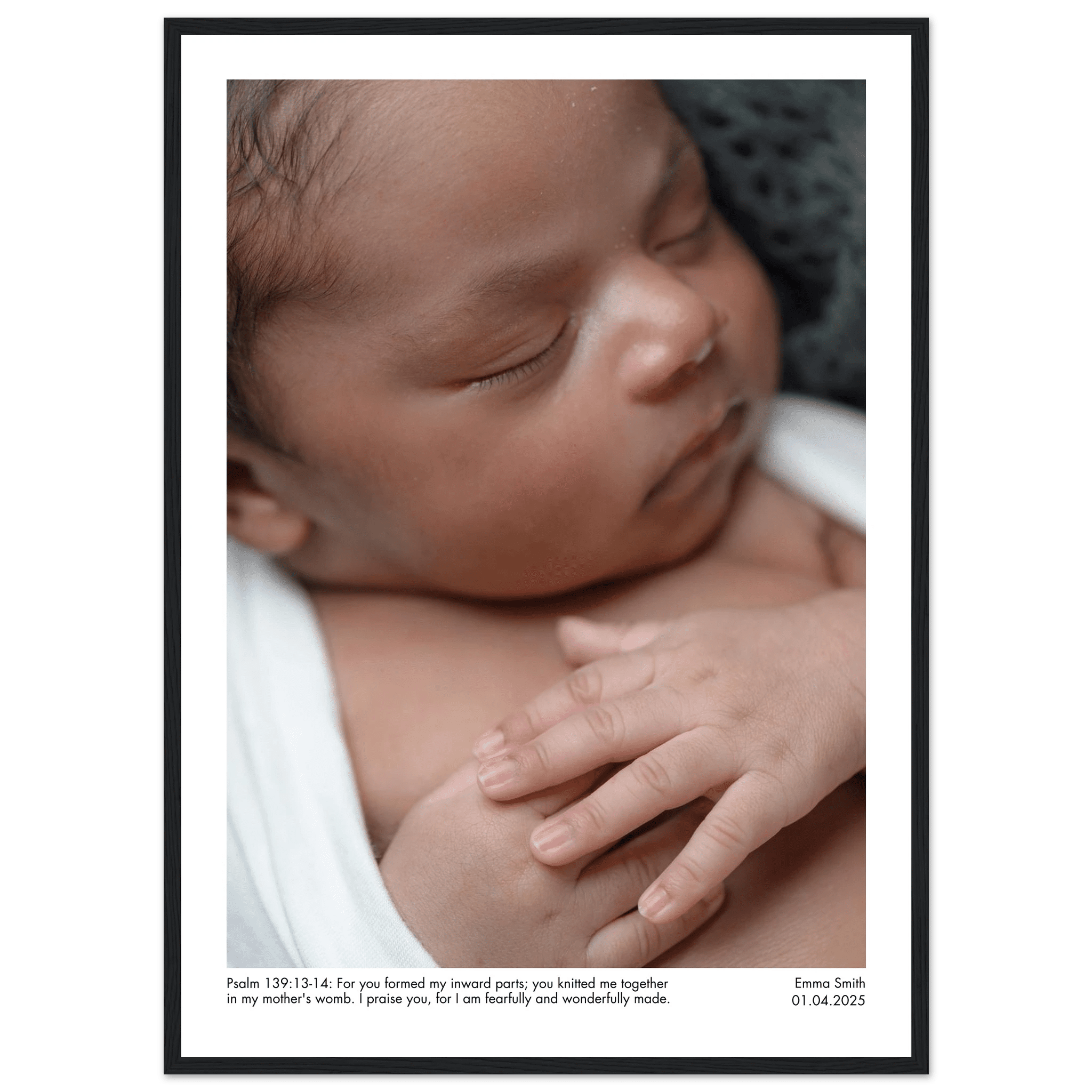 Custom Newborn Print | Psalm 139:14 - The Christian Art Company