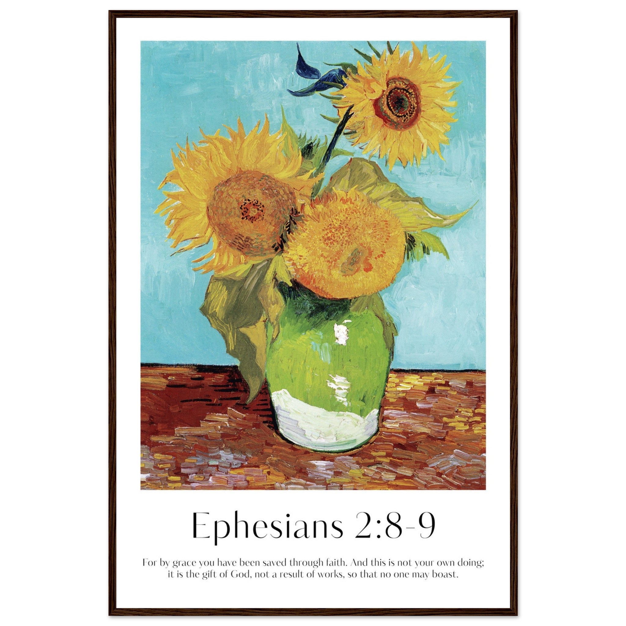 Ephesians 2:8-9 Print | Van Gogh - The Christian Art Company